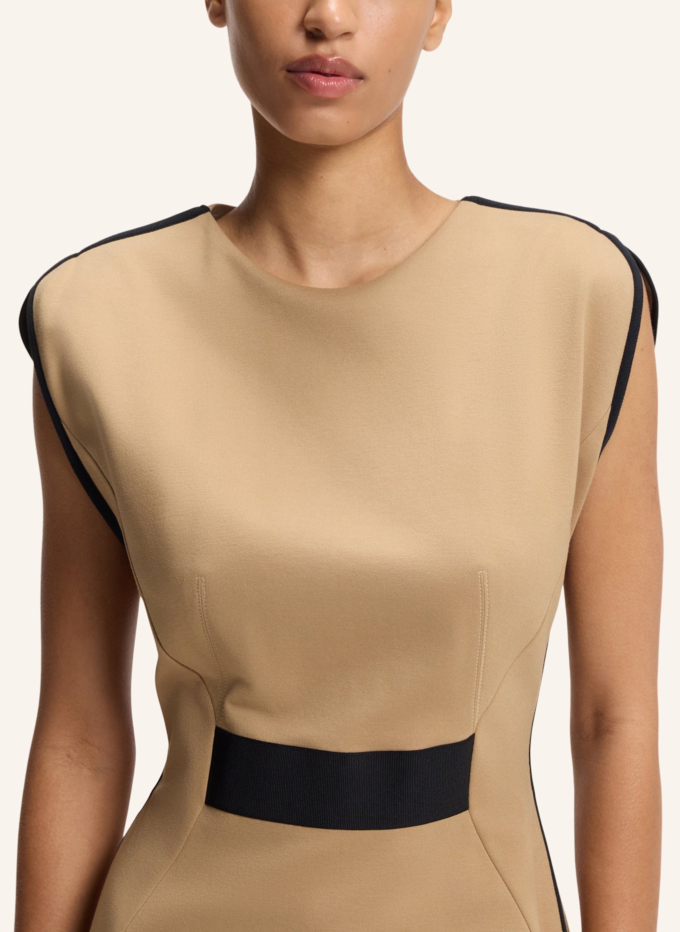 BOSS Business Kleid DETIRA1 Slim Fit: BEIGE