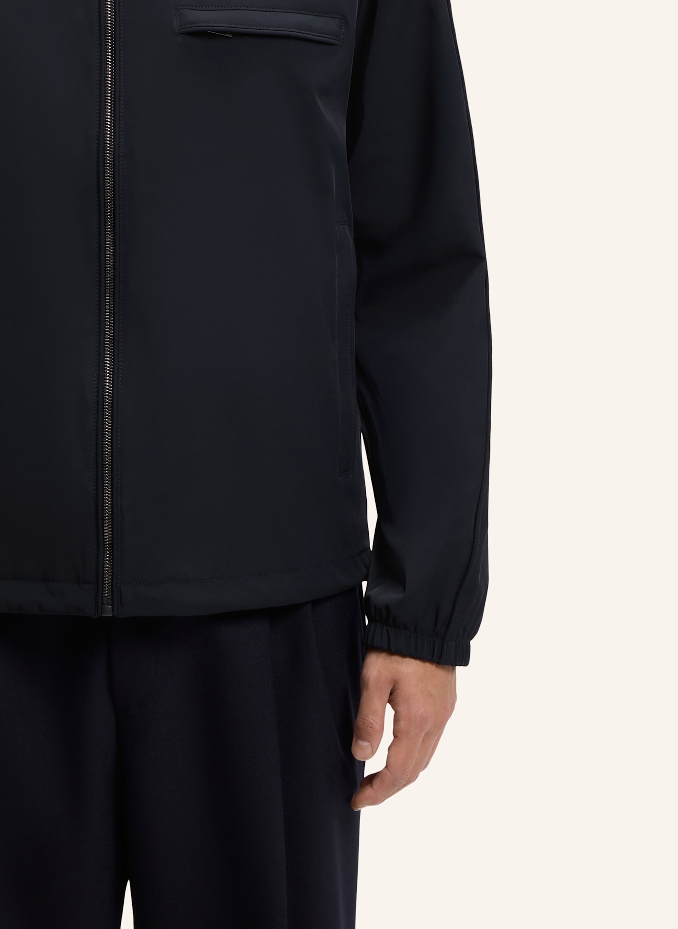 BOSS Casual Jacke P-CURIOL Regular Fit: DUNKELBLAU