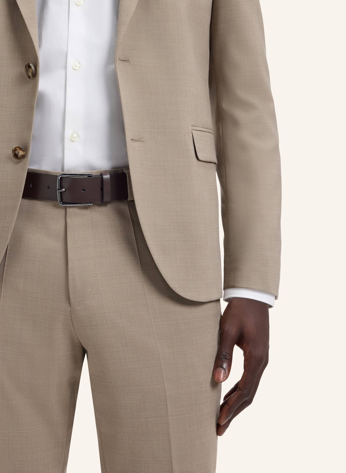 HUGO Business Gürtel GERIK_SZ35: DUNKELBRAUN