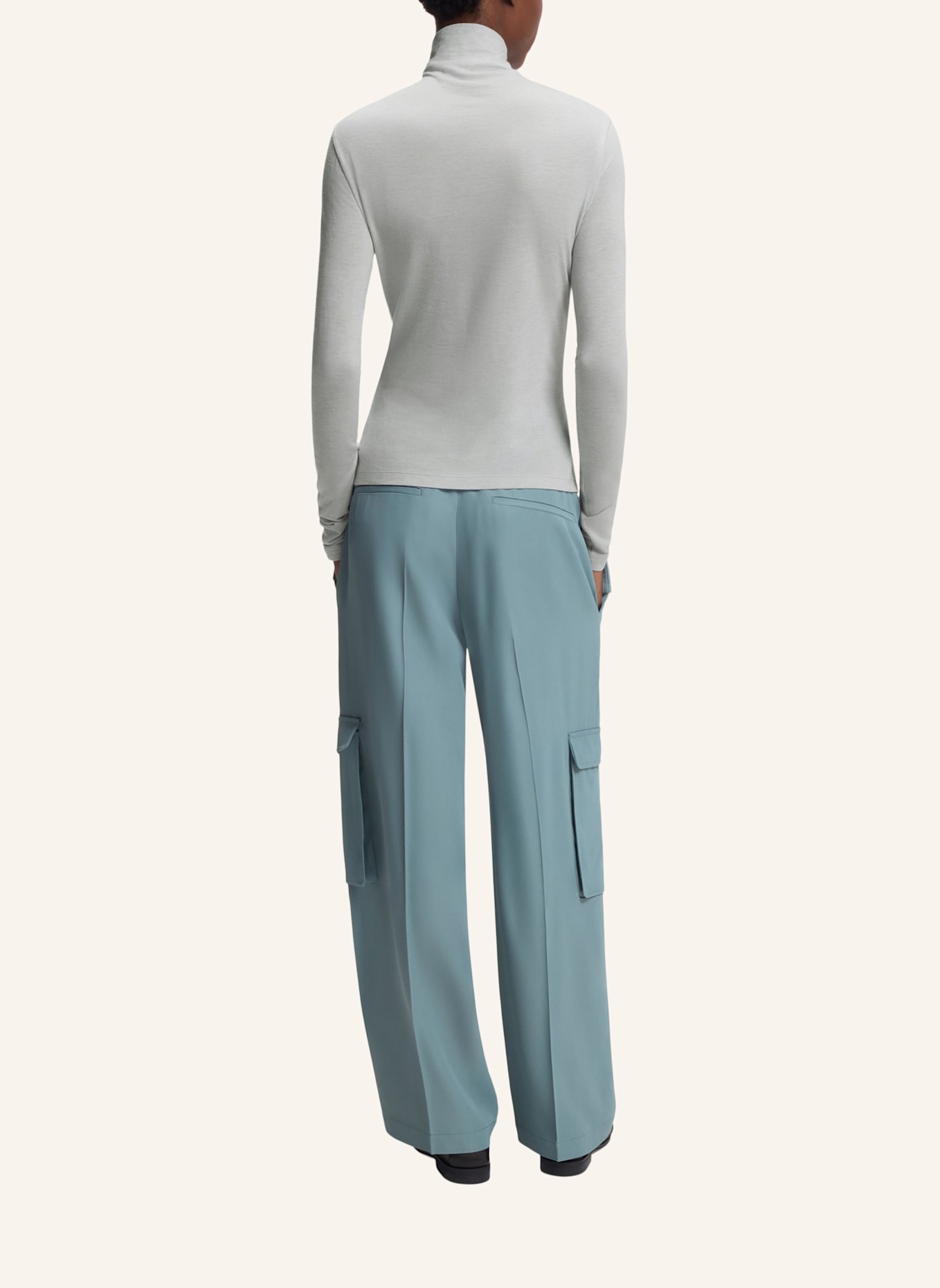 BOSS Longsleeve ELAVU: SILBER