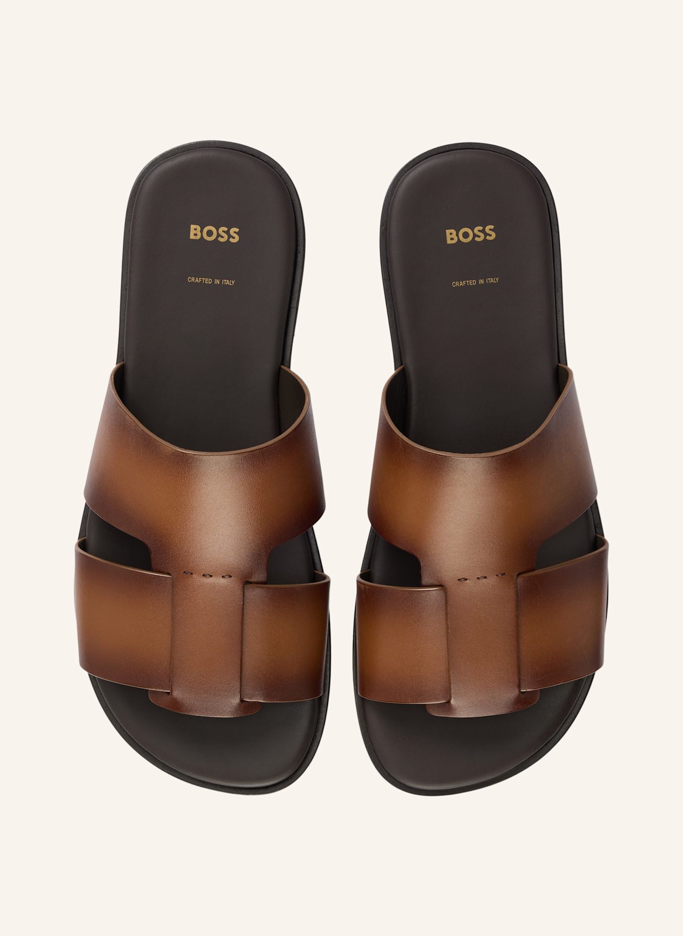 BOSS Sandale KAEL_SLIDE_BURE: BRAUN