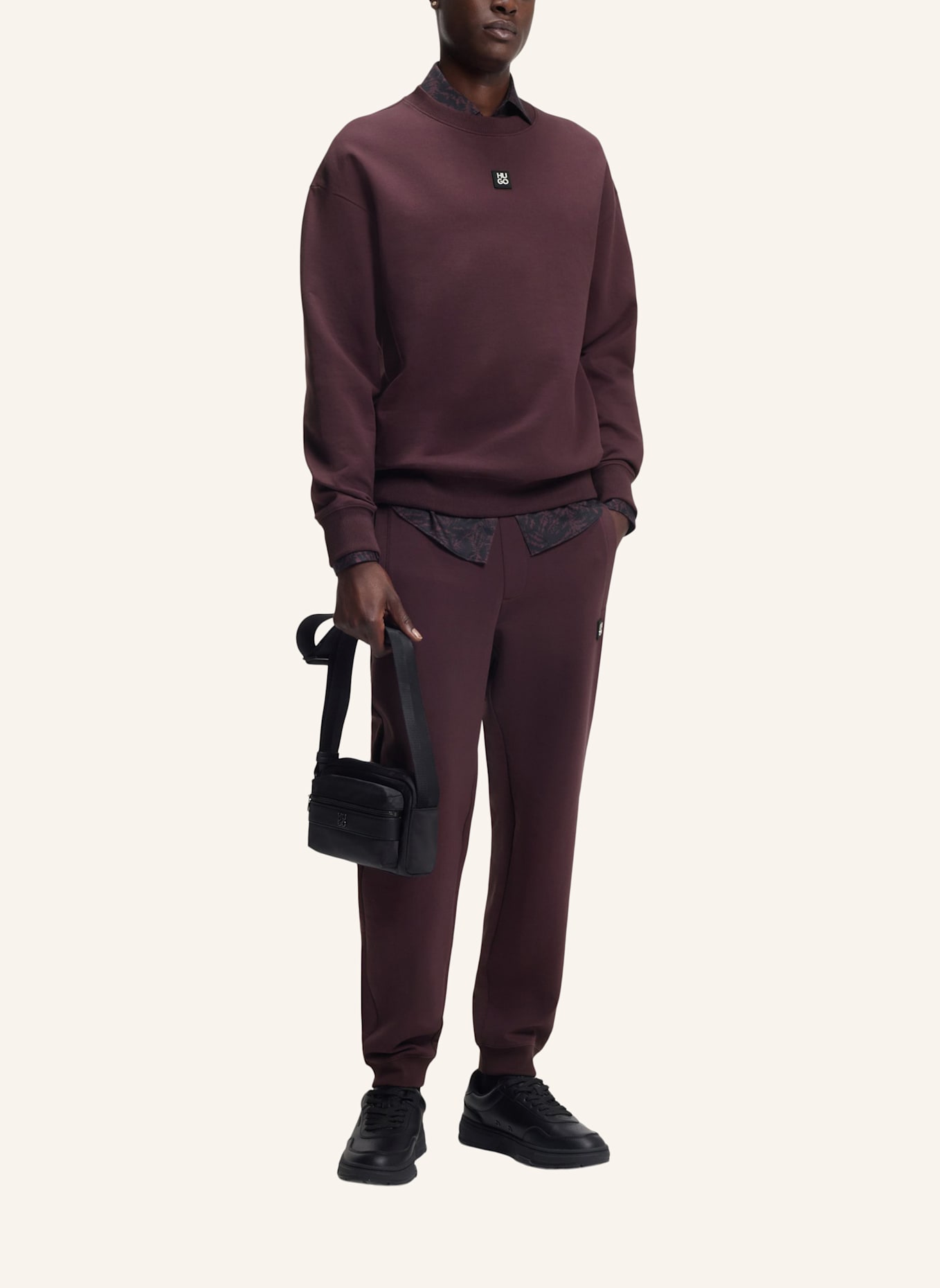 HUGO Sweatshirt DETTIL Relaxed Fit: BRAUN