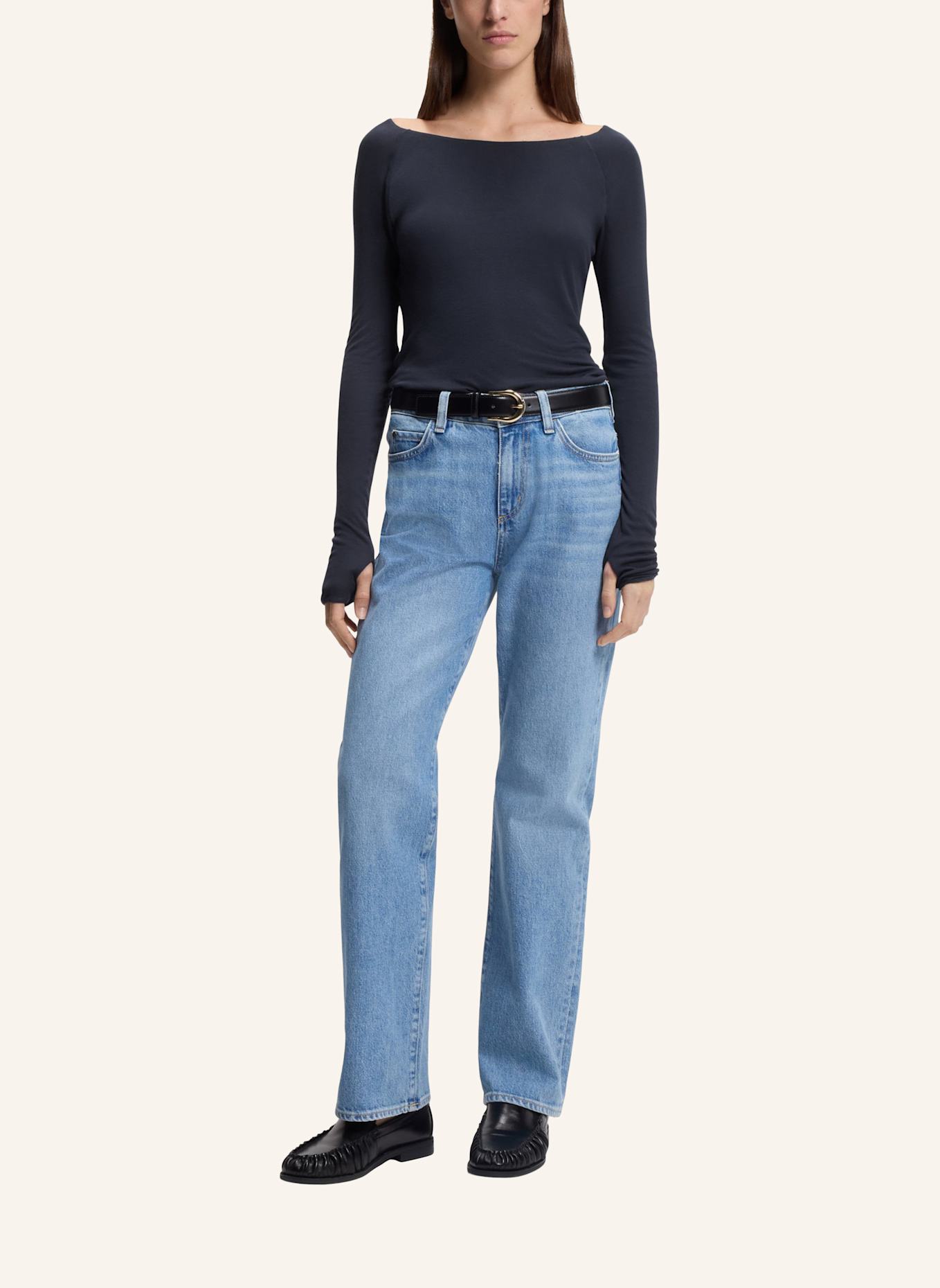 BOSS Casual Top EDUPLA1 Slim Fit: DUNKELBLAU