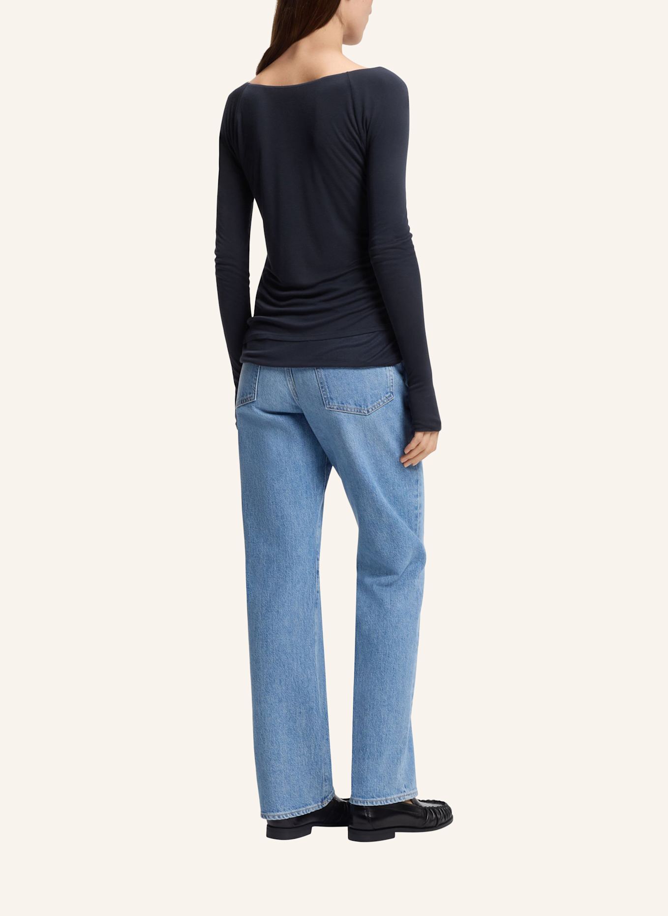 BOSS Casual Top EDUPLA1 Slim Fit: DUNKELBLAU