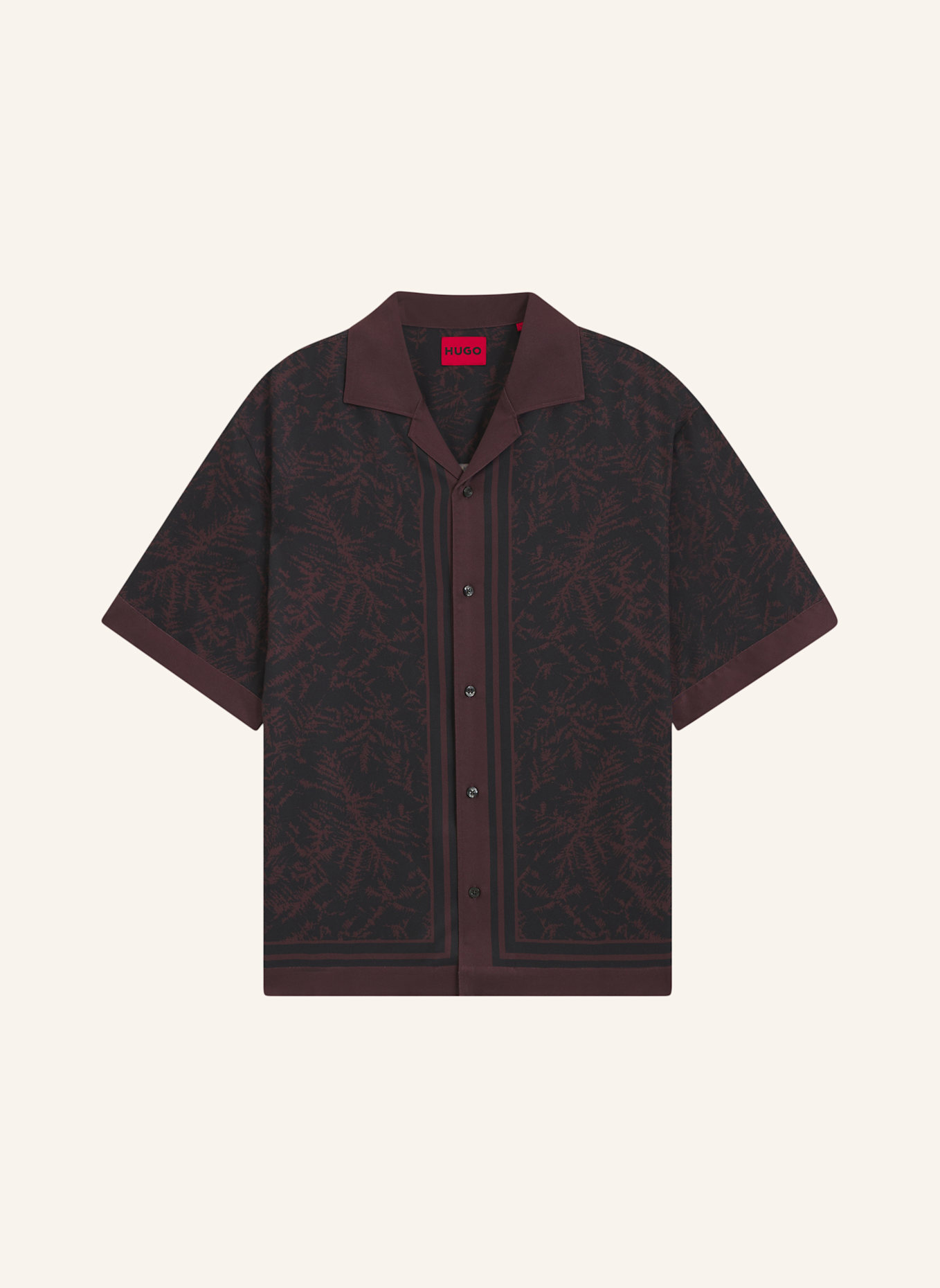 HUGO Casual Hemd ESPINO Oversize Fit: BRAUN