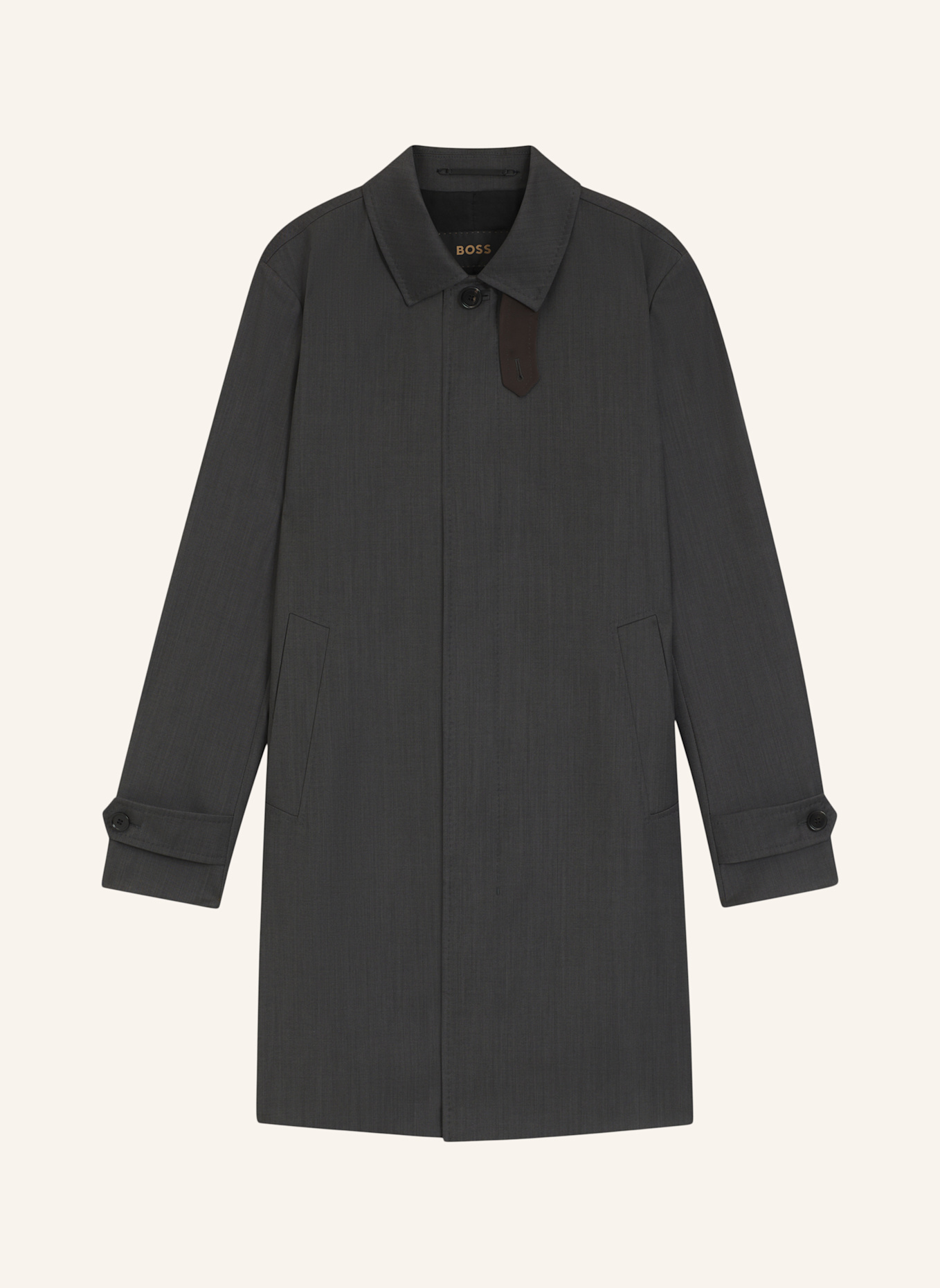 BOSS Klassischer Mantel L-JACE-LP-253 Regular Fit: SCHWARZ
