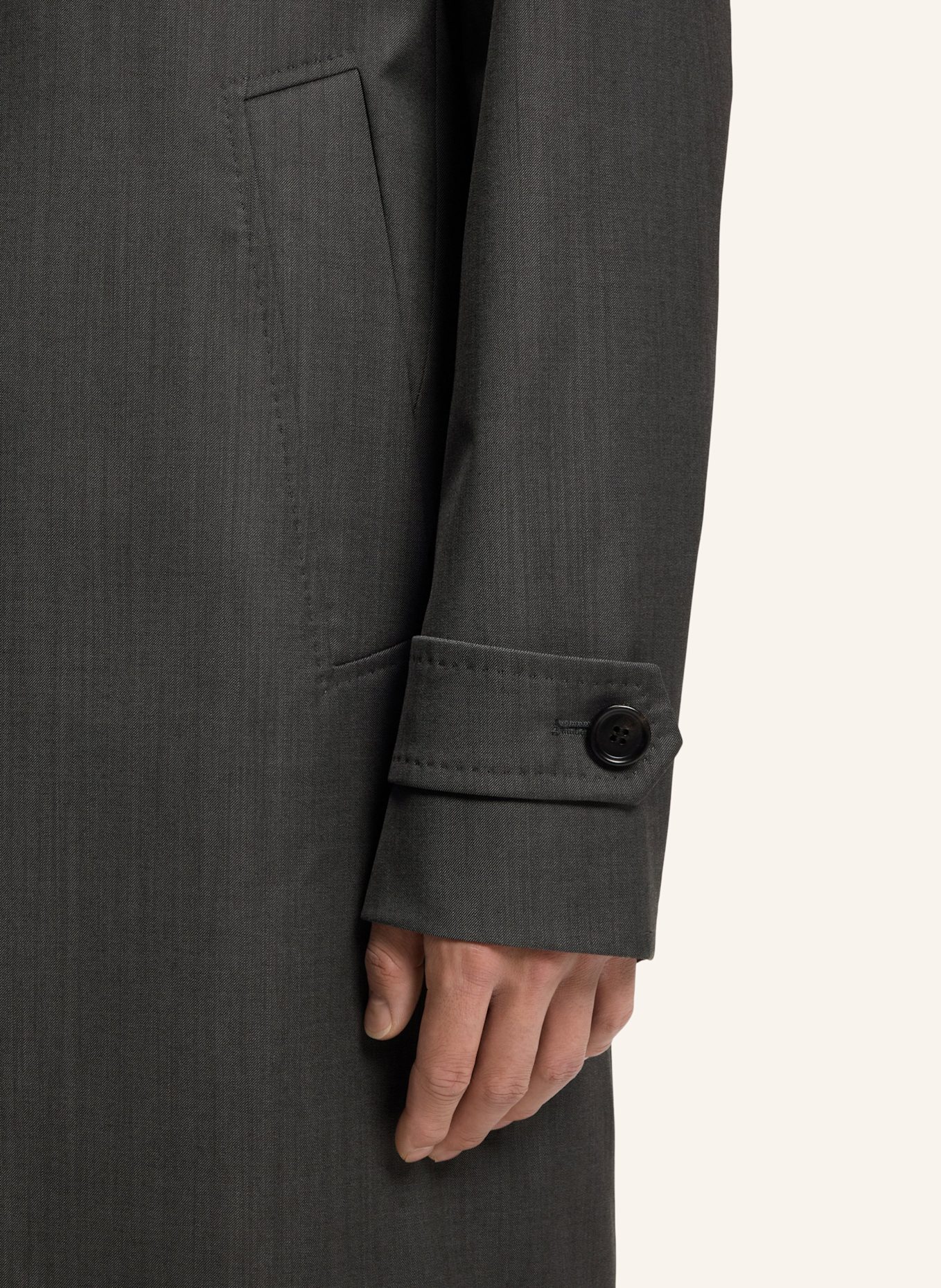 BOSS Klassischer Mantel L-JACE-LP-253 Regular Fit: SCHWARZ