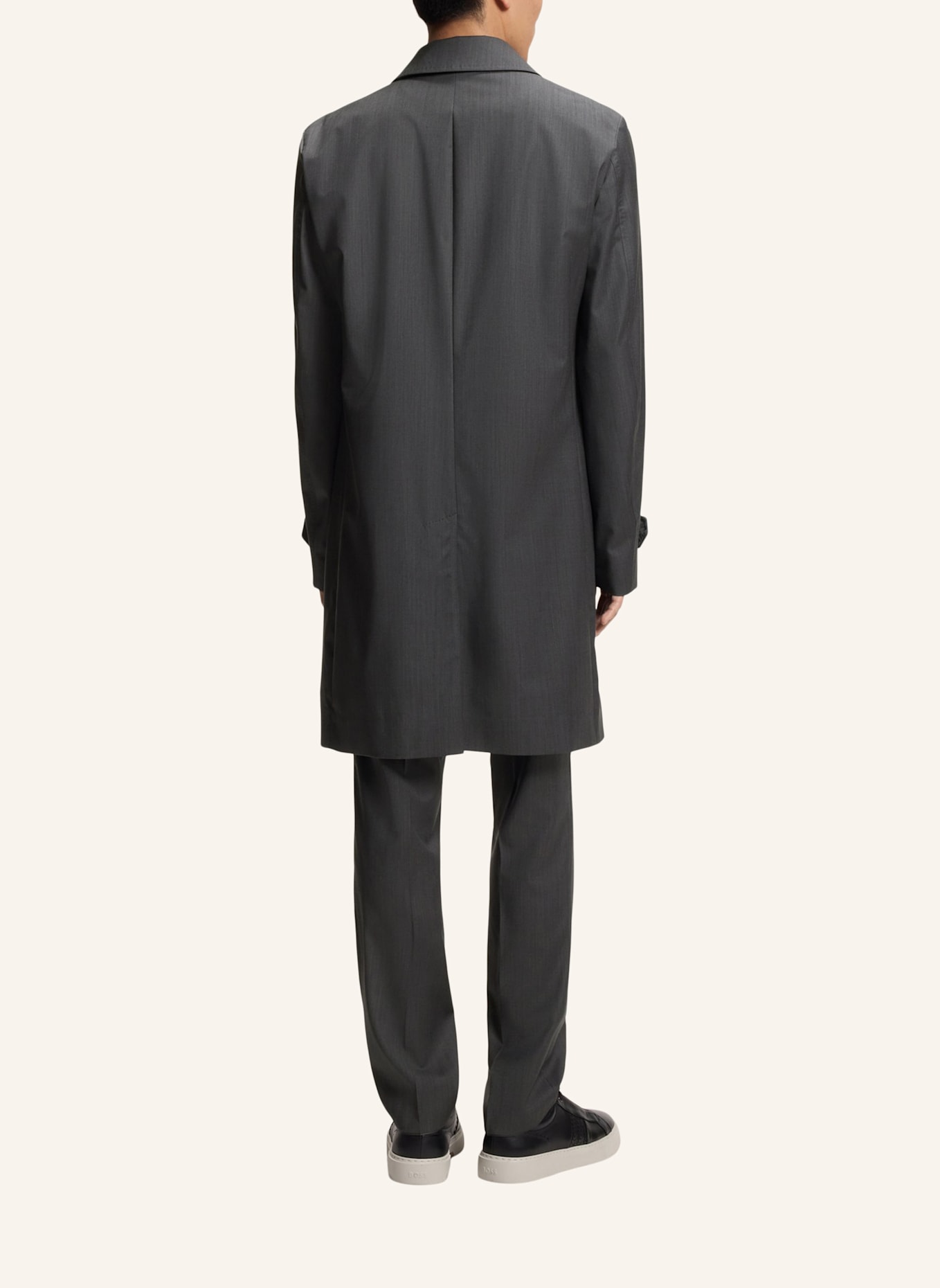 BOSS Klassischer Mantel L-JACE-LP-253 Regular Fit: SCHWARZ