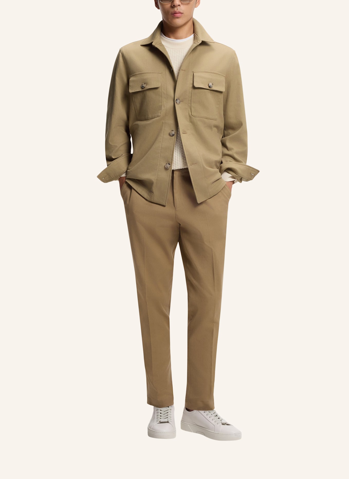 BOSS Blazer C-CARPER-OS-253F Relaxed Fit: KHAKI