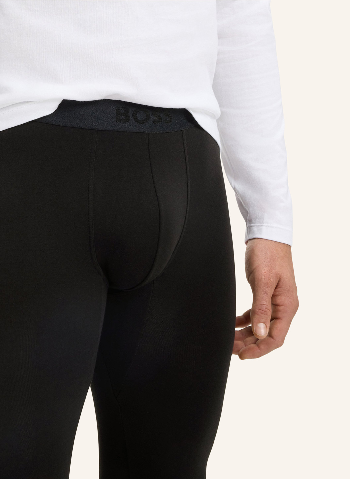 BOSS Lange Unterhose LONG JOHN THERMAL+: SCHWARZ