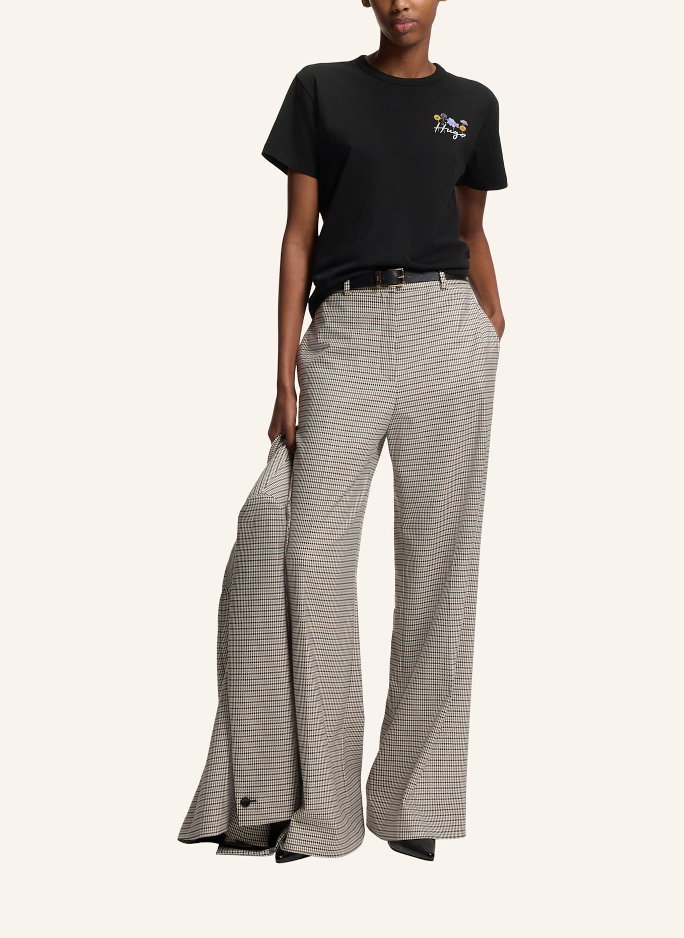 HUGO T-Shirt DESTREL_4 Regular Fit: SCHWARZ