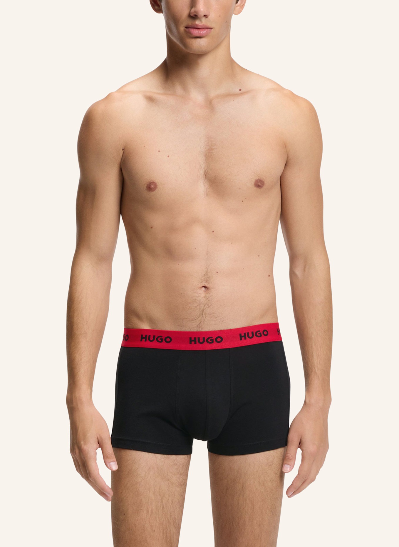 HUGO Boxershort TRUNK TRIPLET PACK: OLIV/ DUNKELBLAU/ SCHWARZ