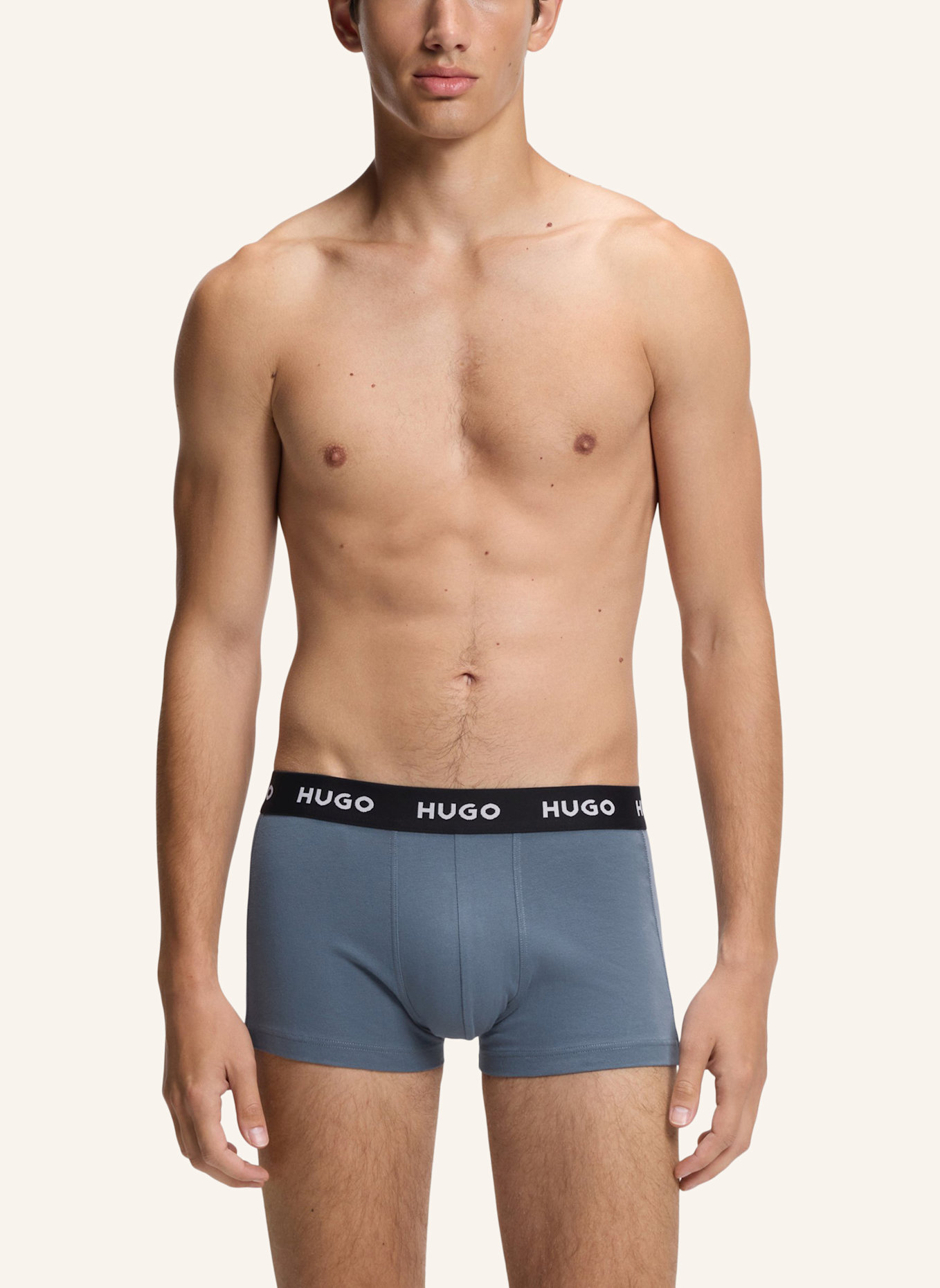 HUGO Boxershort TRUNK TRIPLET PACK: OLIV/ DUNKELBLAU/ SCHWARZ