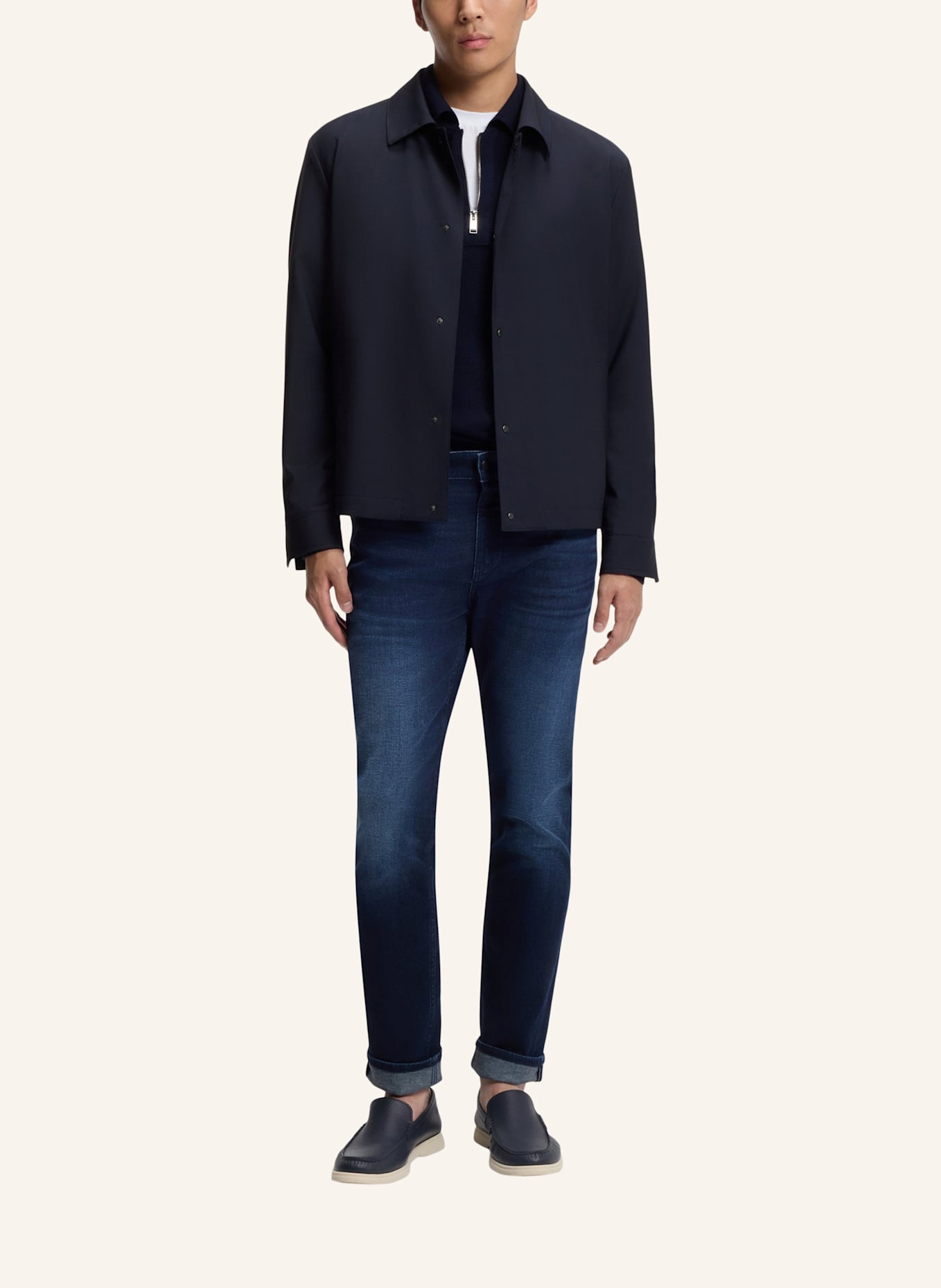 BOSS Blazer P-CARPER-COACH-WG261 Relaxed Fit: DUNKELBLAU