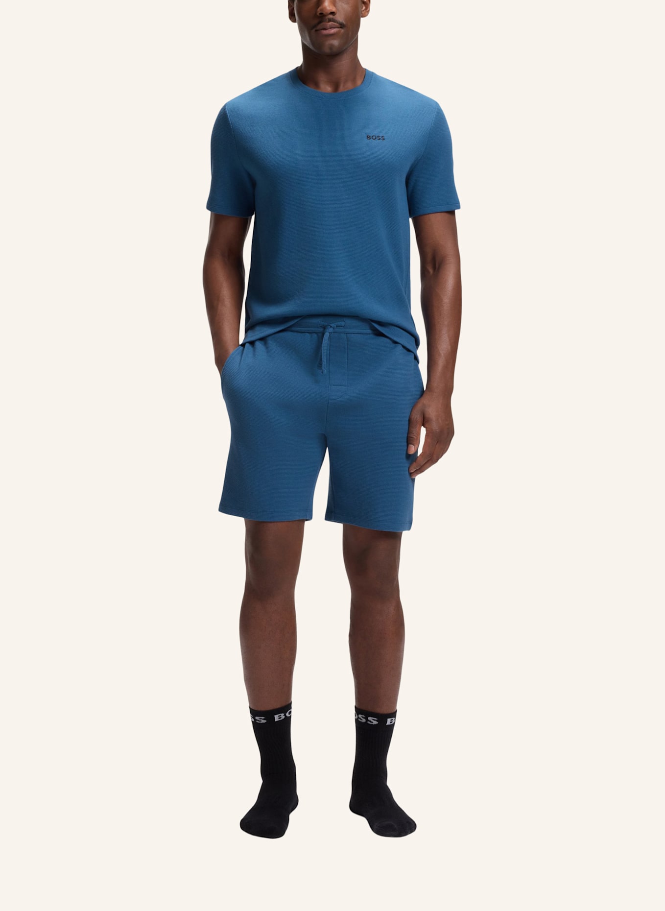 BOSS Schlafshorts: BLAU