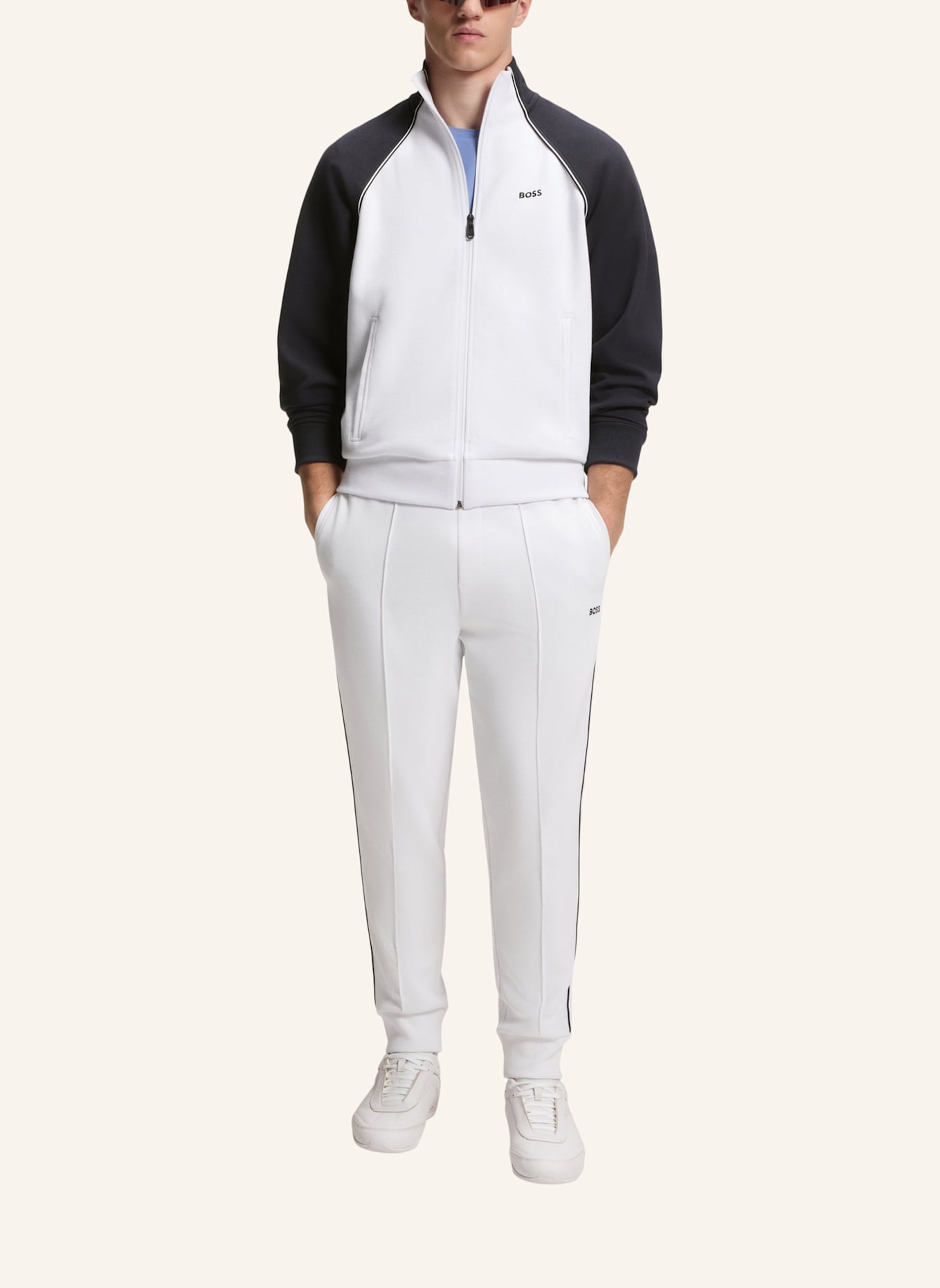 BOSS Sweatshirt SW_JOIN SKAZ Regular Fit: WEISS