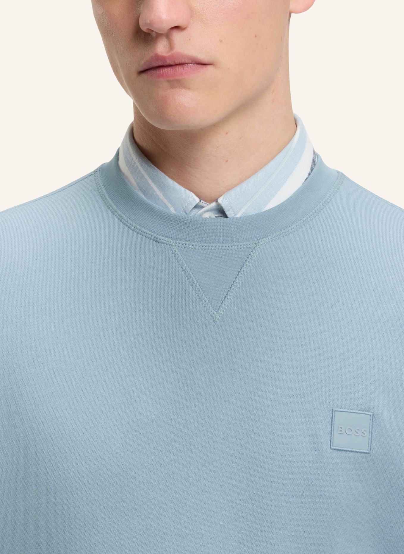 BOSS Sweatshirt WESTART: HELLBLAU