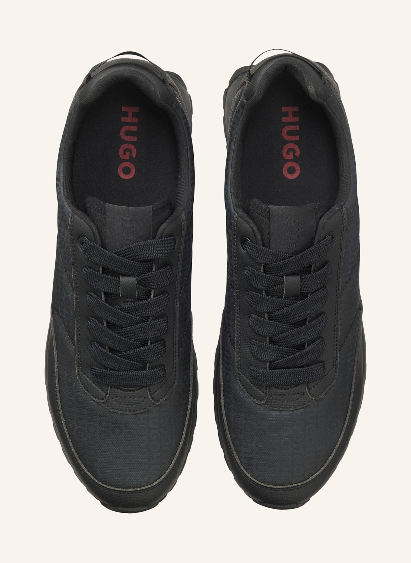 HUGO Sneaker ICELIN_RUNN_CDCVLG: SCHWARZ