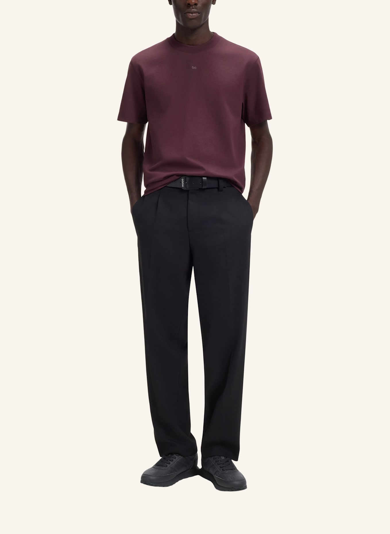 HUGO Sneaker ICELIN_RUNN_CDCVLG: SCHWARZ