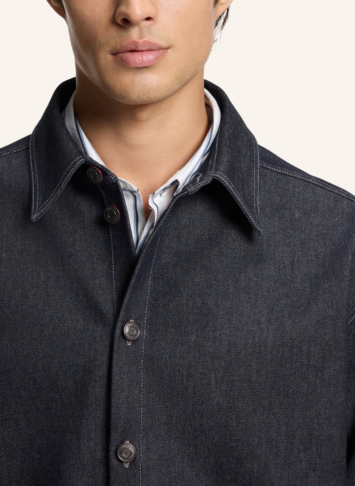 HUGO Business Hemd EMIKOL Oversize Fit: DUNKELBLAU