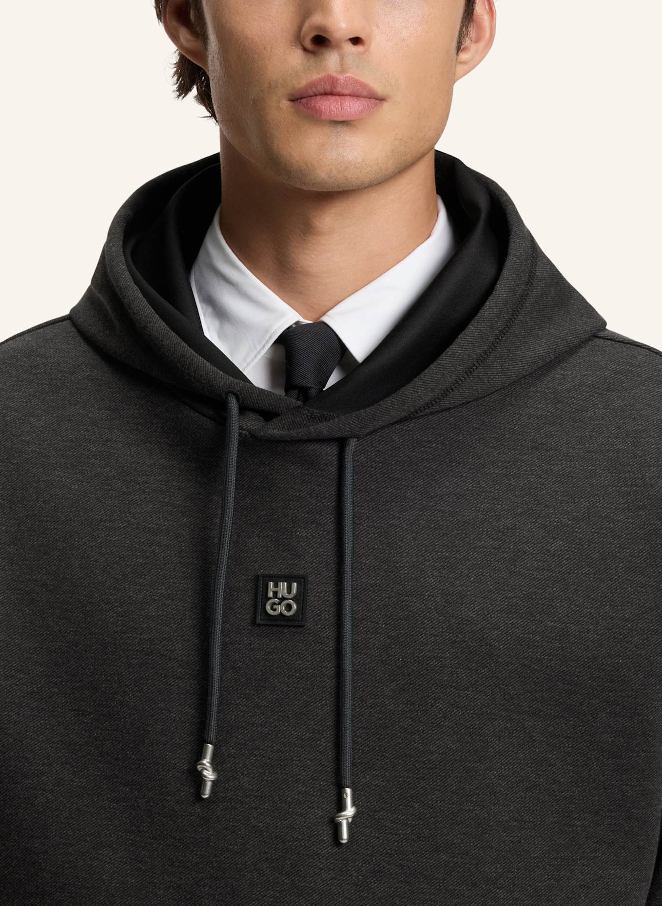 HUGO Sweatshirt DINEO Relaxed Fit: GRAU