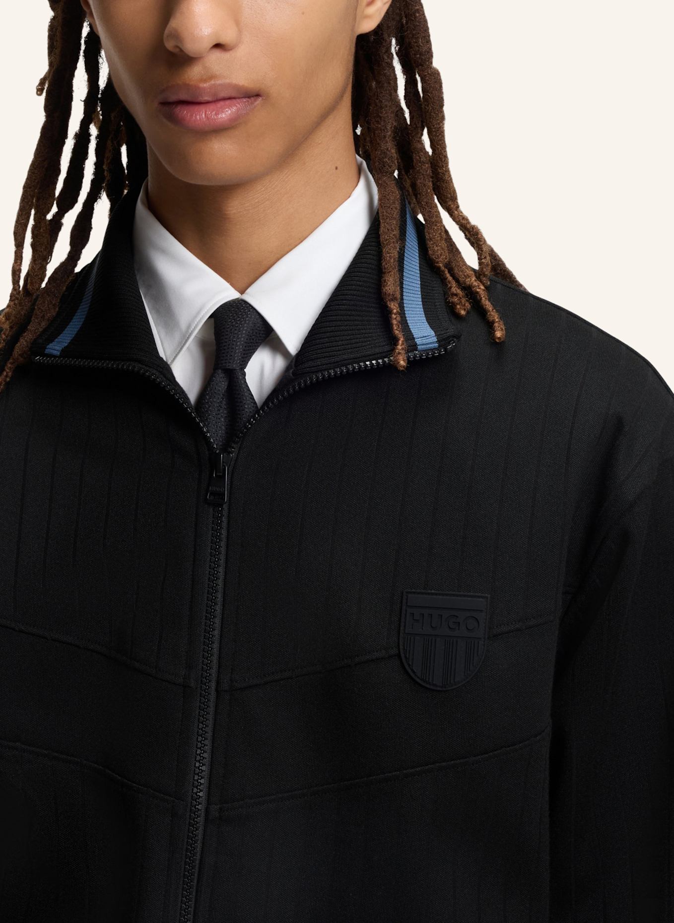 HUGO Sweatshirt DAVRONTO Relaxed Fit: SCHWARZ