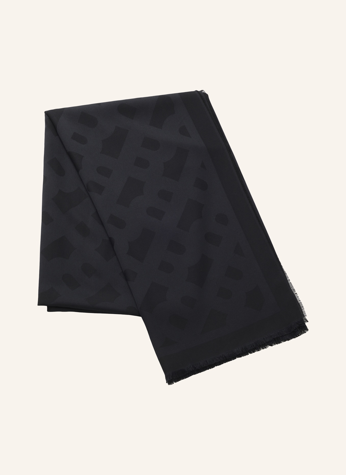 BOSS Gewebter Schal MONYQUE_100*200: SCHWARZ