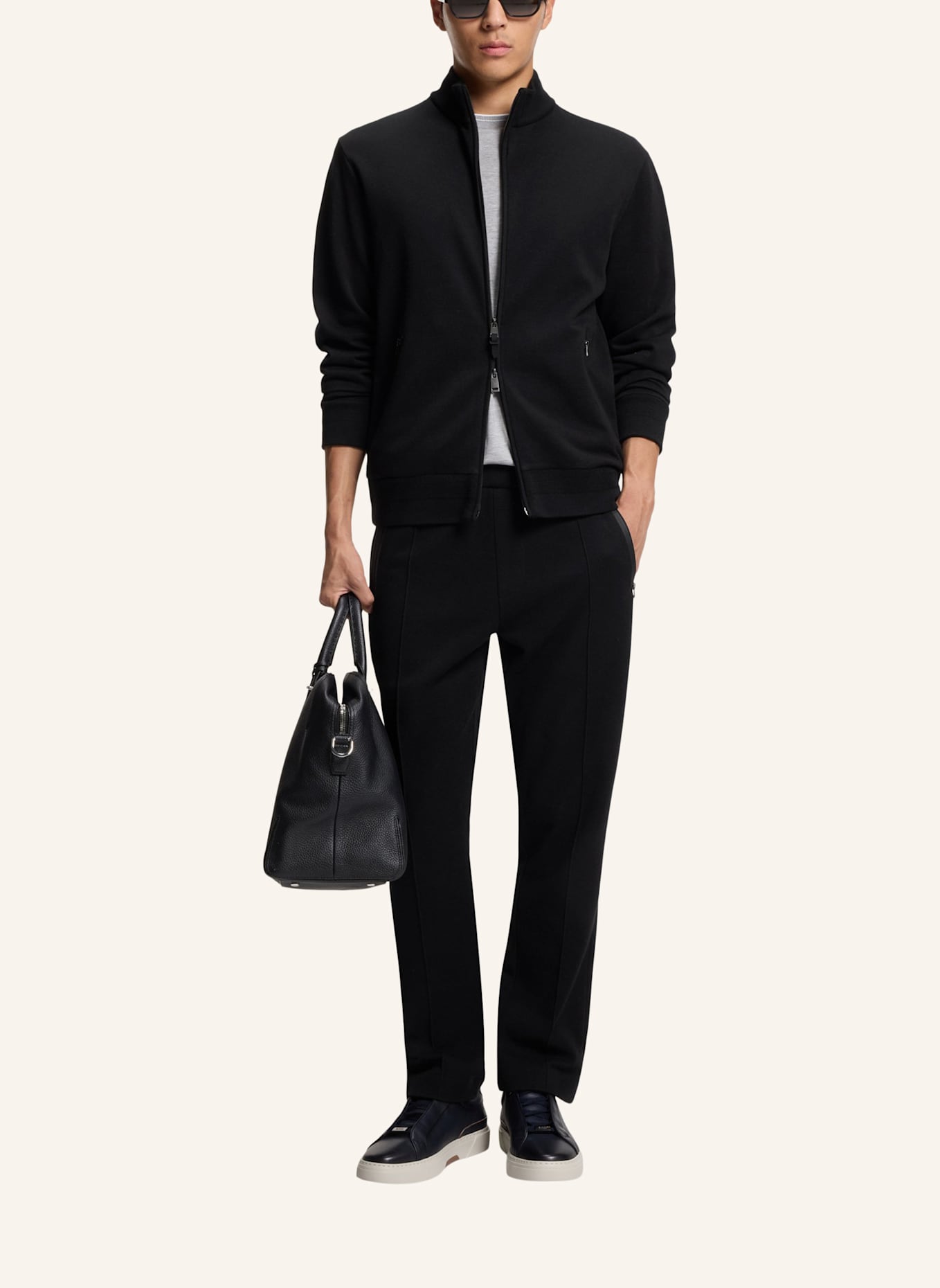 BOSS Sweatshirt L-SMITH 222 Regular Fit: SCHWARZ