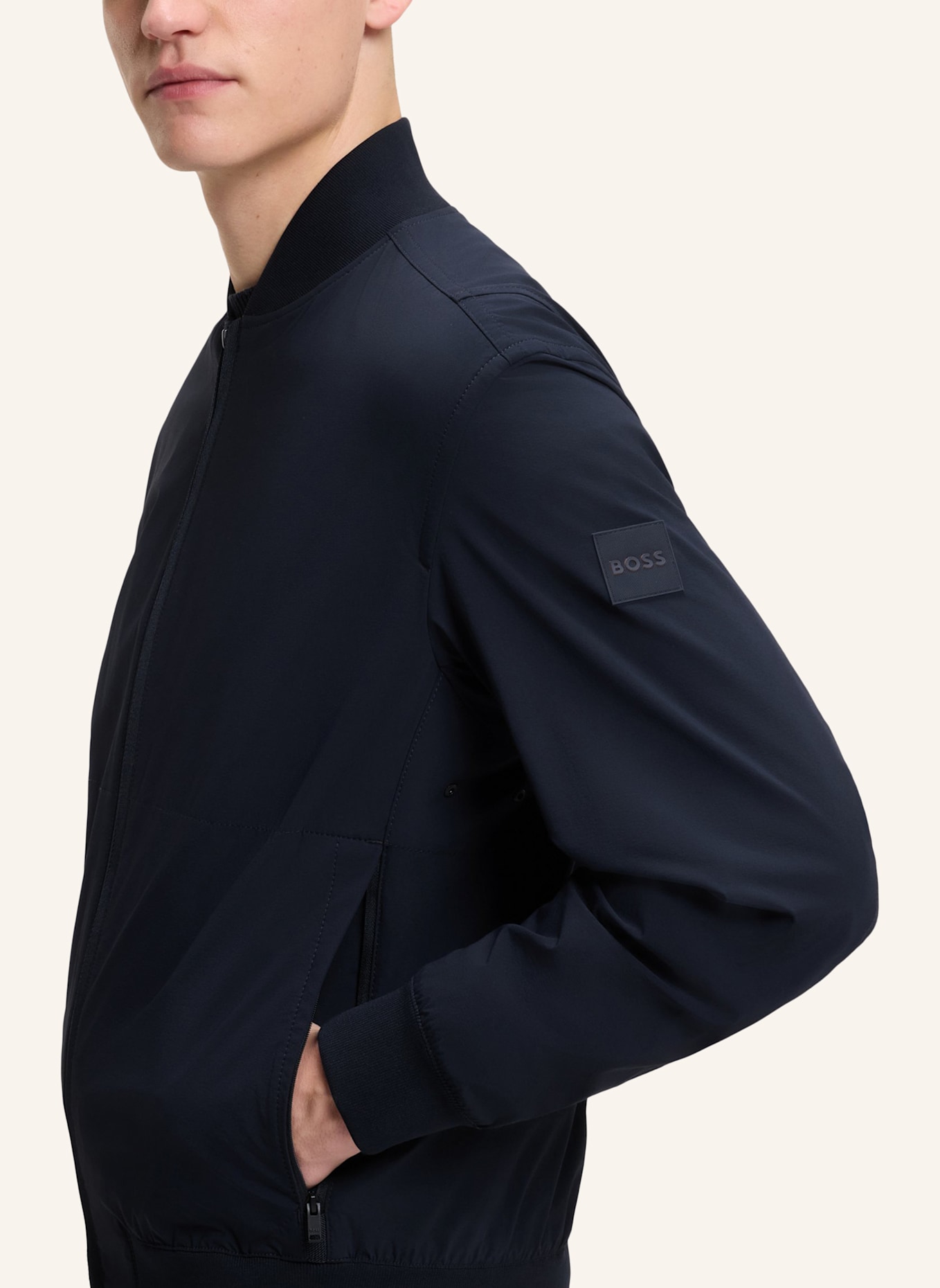 BOSS Casual Jacke OSURF Regular Fit: DUNKELBLAU