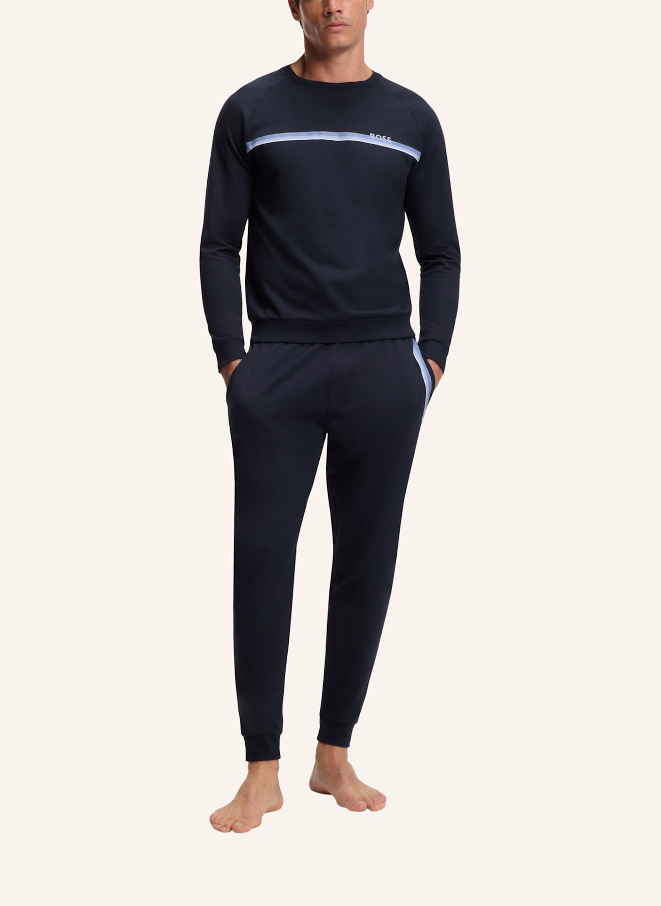 BOSS Loungewear Oberteil AUTHENTIC SWEATSHIRT Regular Fit: DUNKELBLAU