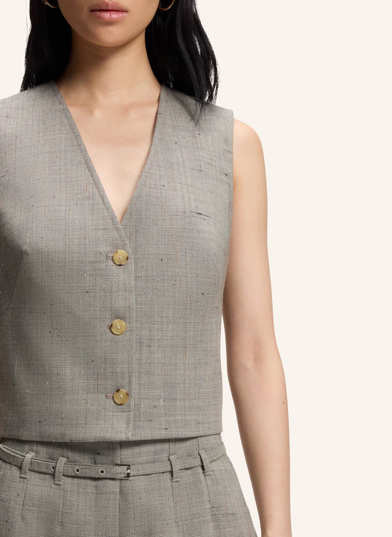 BOSS Blazer JULINIA-CROP Regular Fit: BRAUN