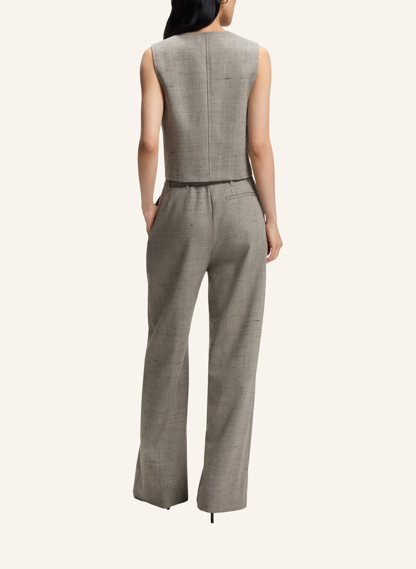 BOSS Blazer JULINIA-CROP Regular Fit: BRAUN