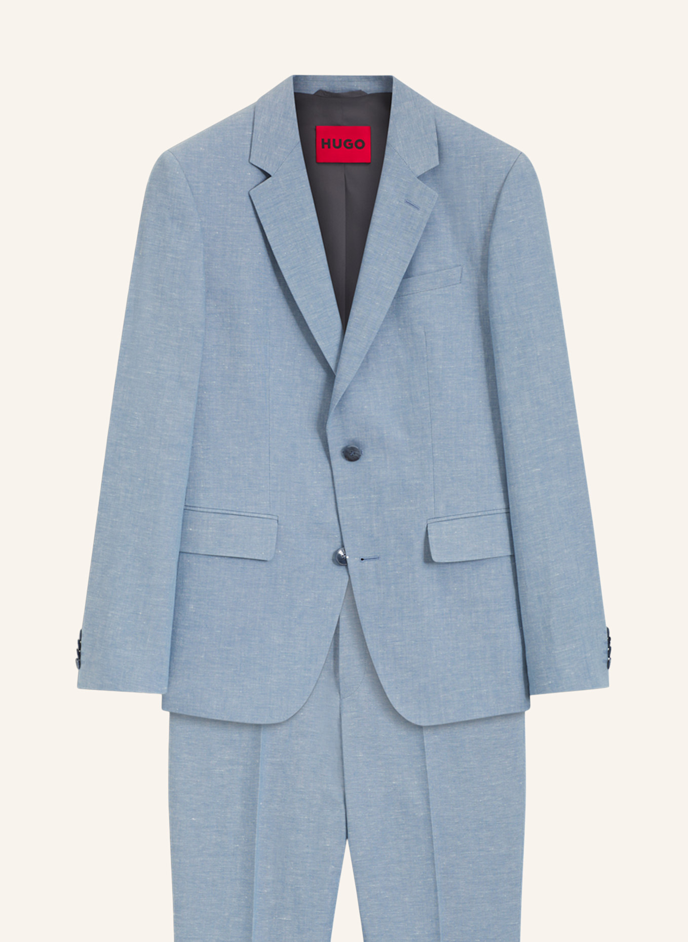 HUGO Business Anzug HENRY-GETLIN253X Slim Fit: BLAU