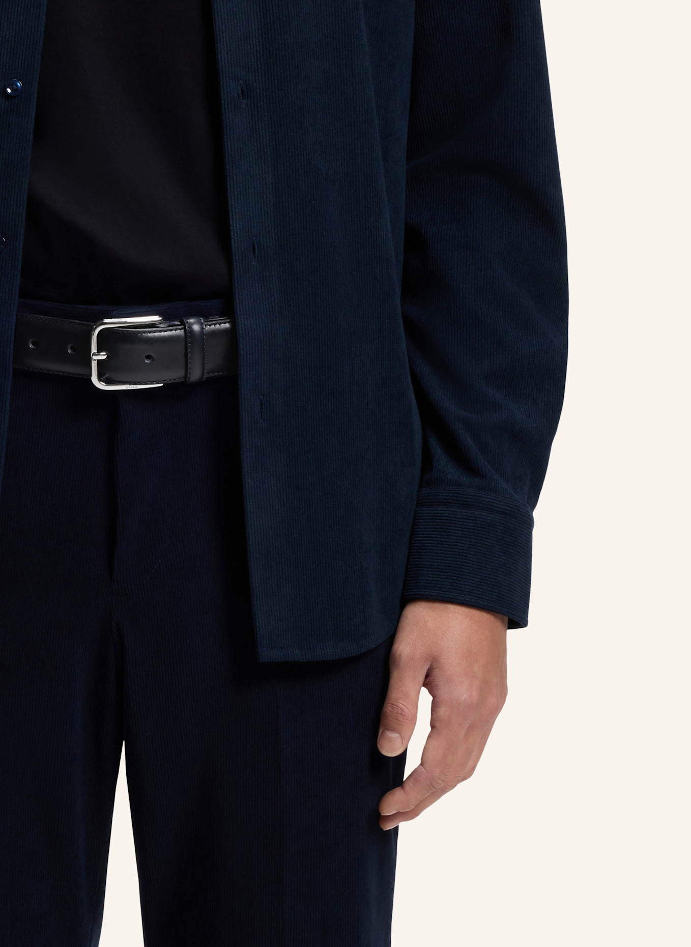 BOSS Business Gürtel MADISON-B1_VLST_SZ35: DUNKELBLAU