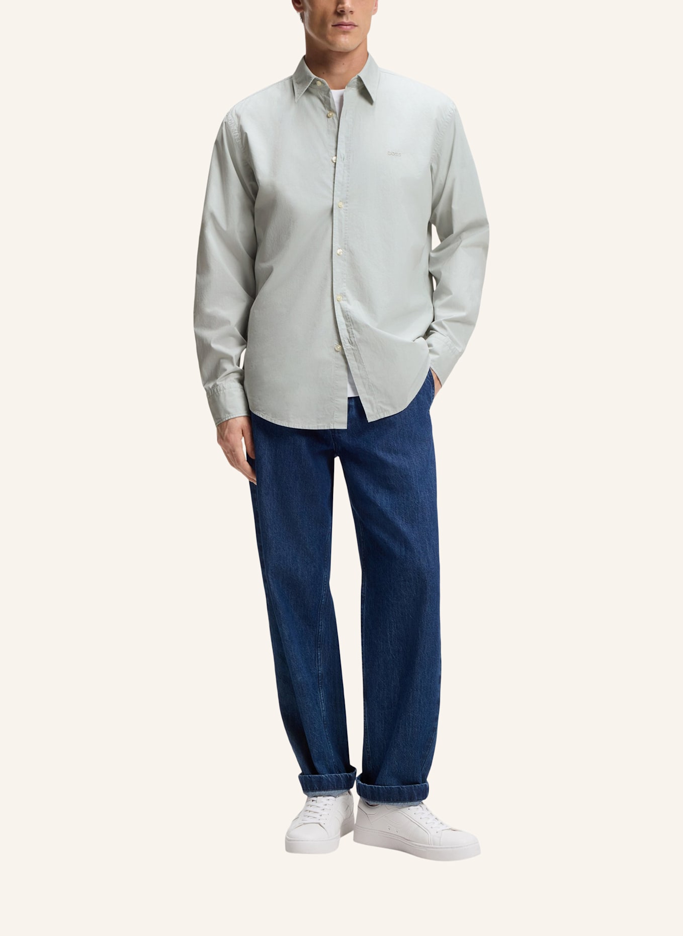 BOSS Hemd RELEGANT Regular Fit: SILBER