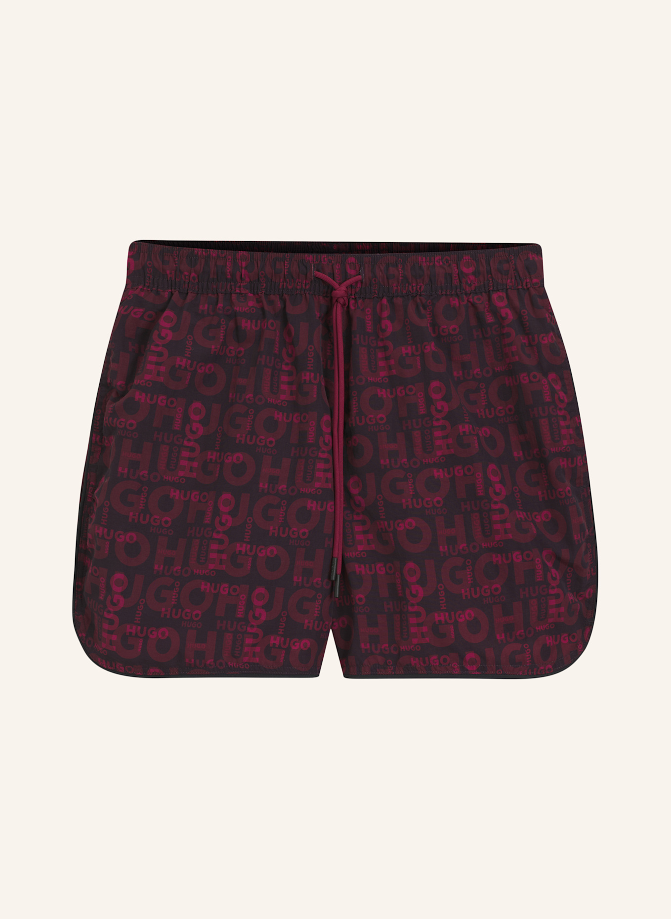 HUGO Badeshort RIK: DUNKELROT