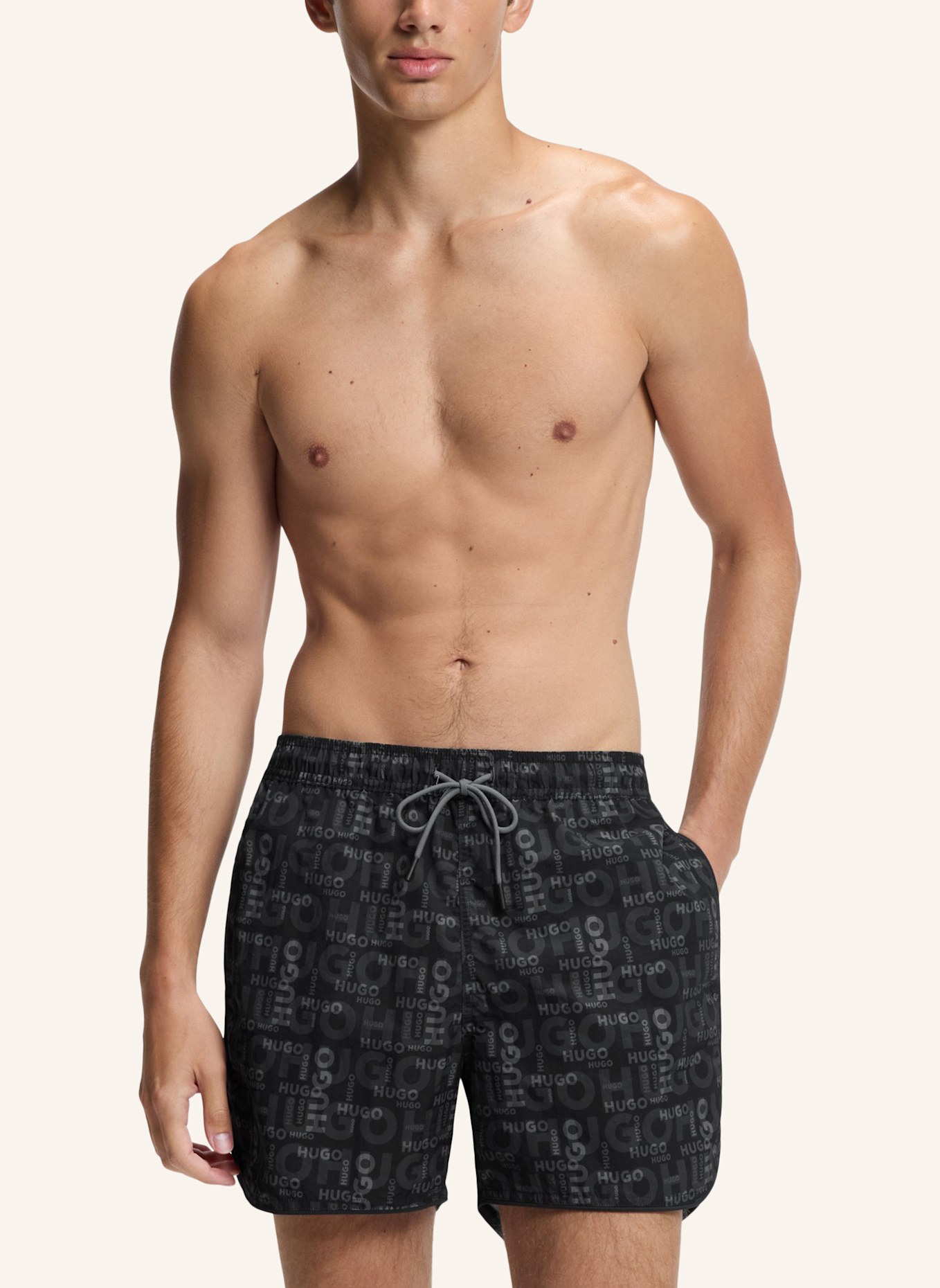 HUGO Badeshort RIK: BLAU