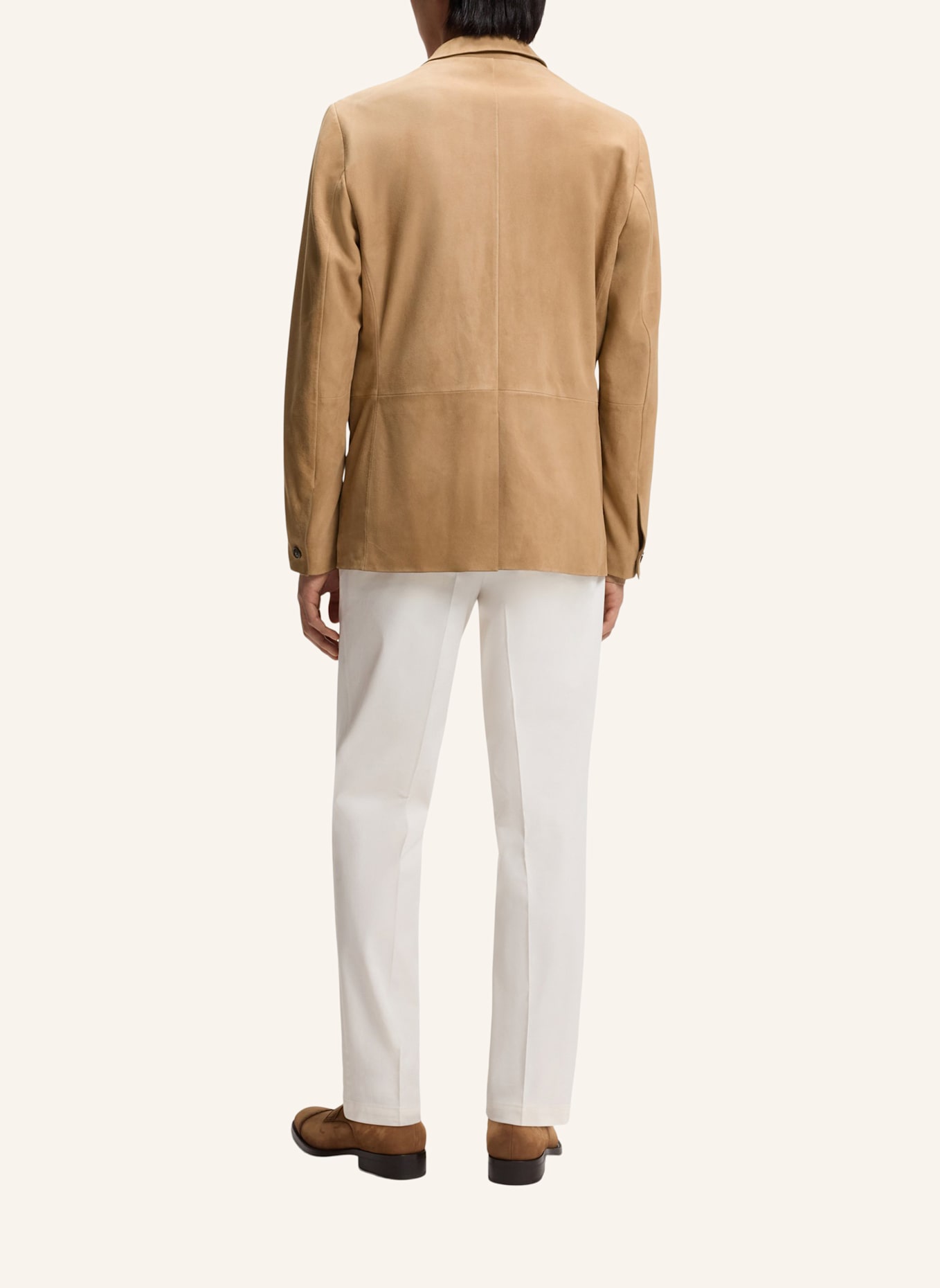 BOSS Lederjacke L-MAZER1: BEIGE