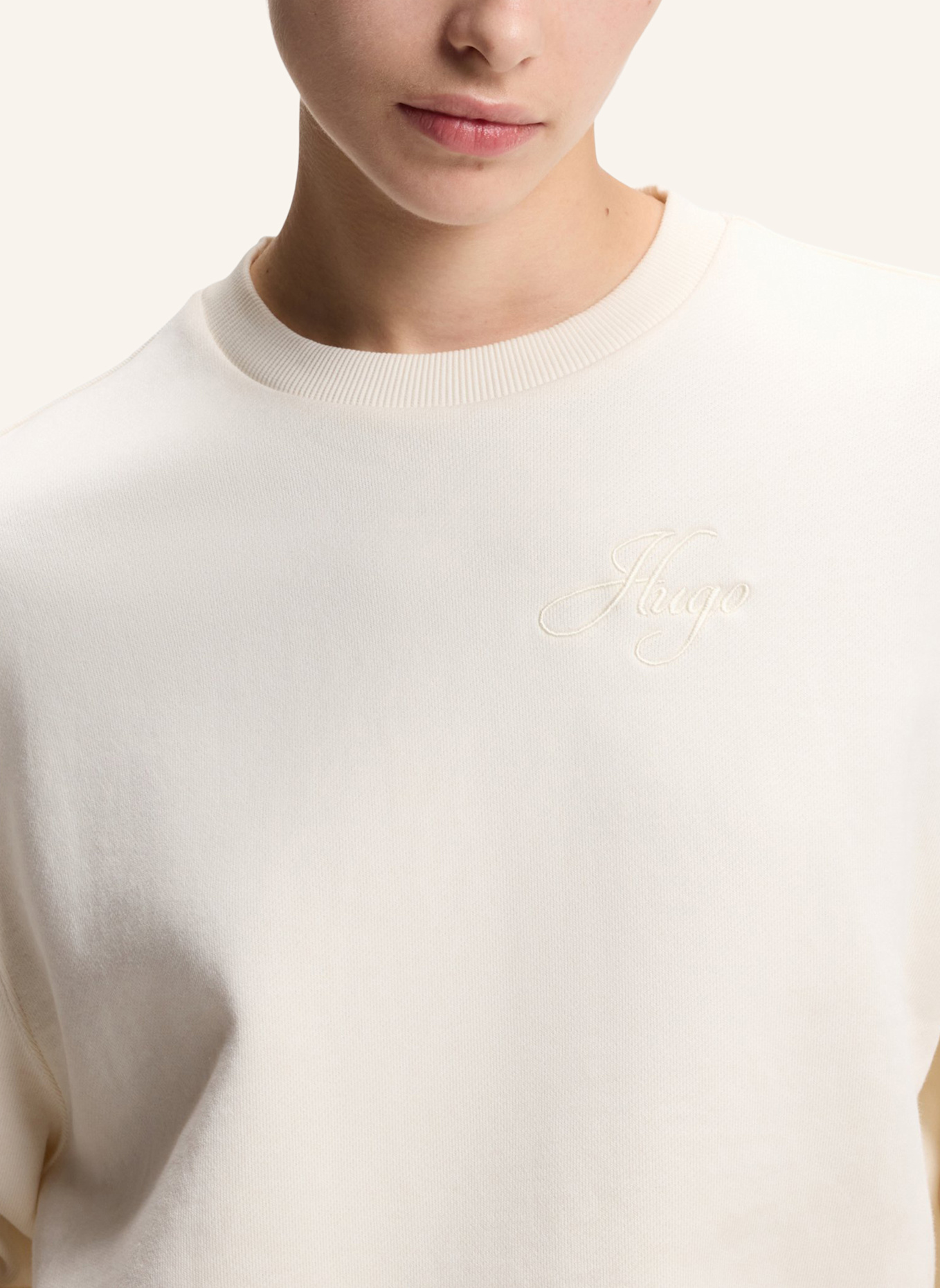 HUGO Sweatshirt DEROXINA_9: BEIGE