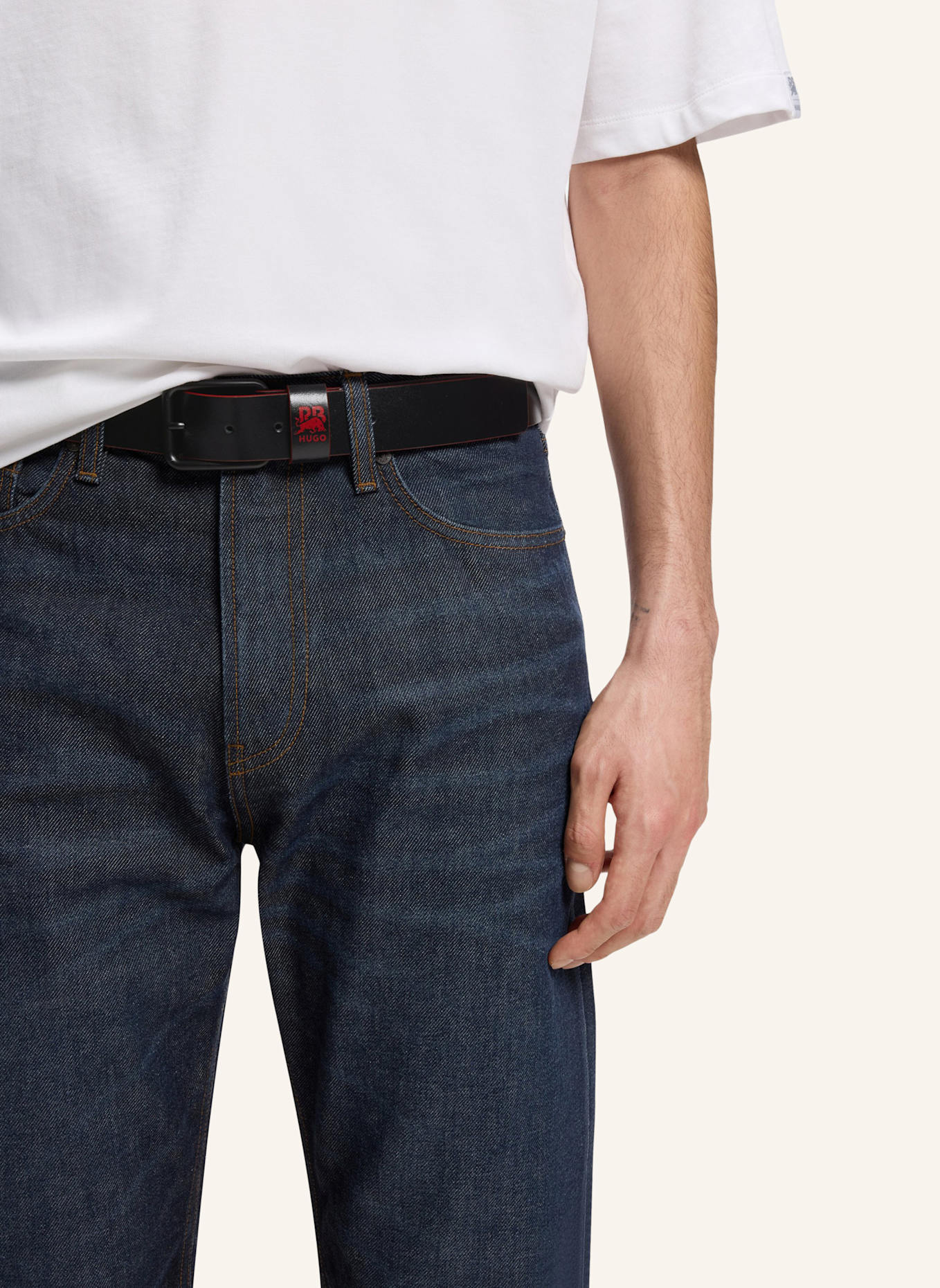 HUGO Casual Gürtel BETER-R_SZ35_RB: SCHWARZ