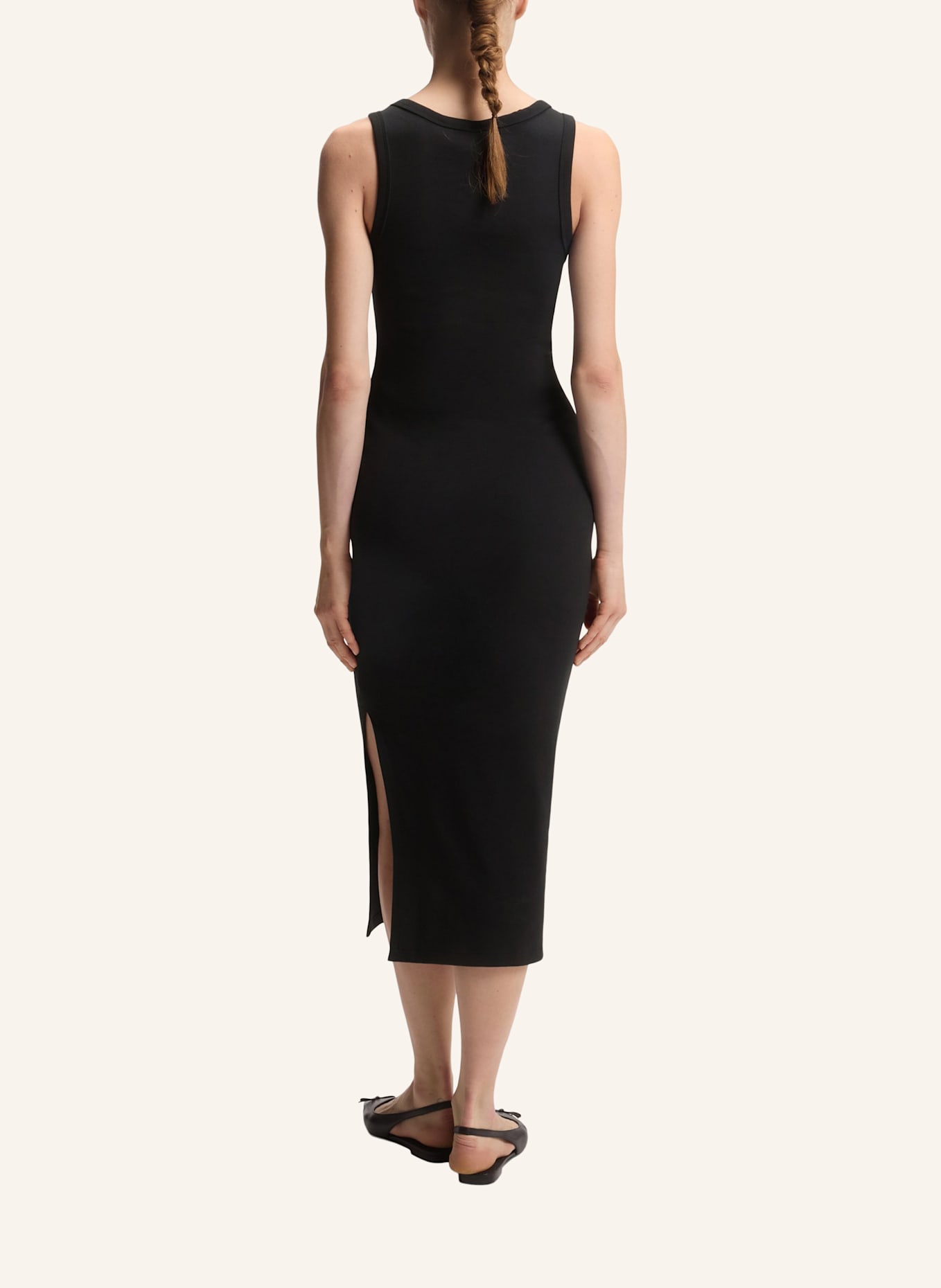 HUGO Jersey-Kleid NALIMERA Slim Fit: SCHWARZ