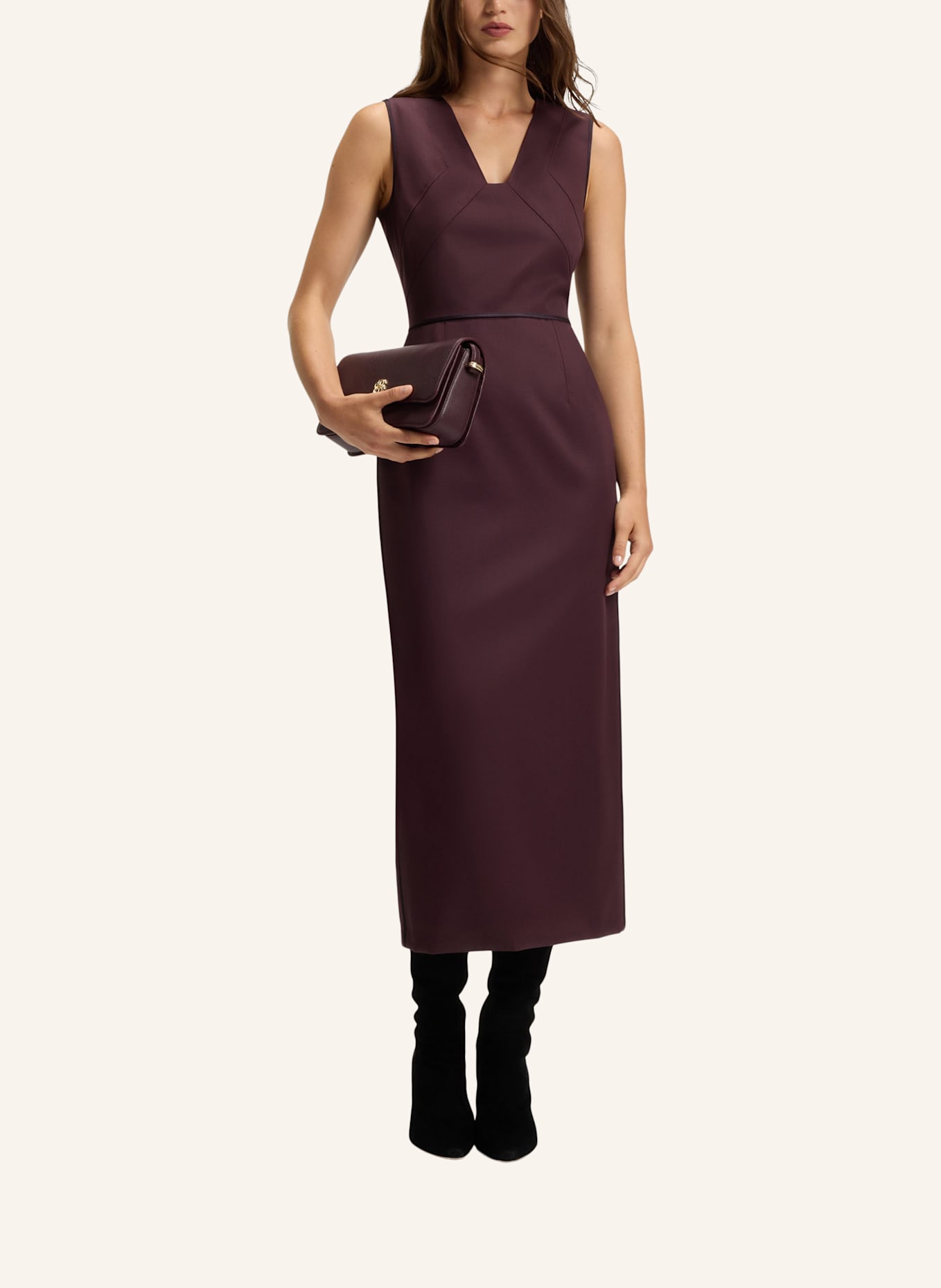 BOSS Business Kleid DRUMIALDAN Slim Fit: DUNKELLILA