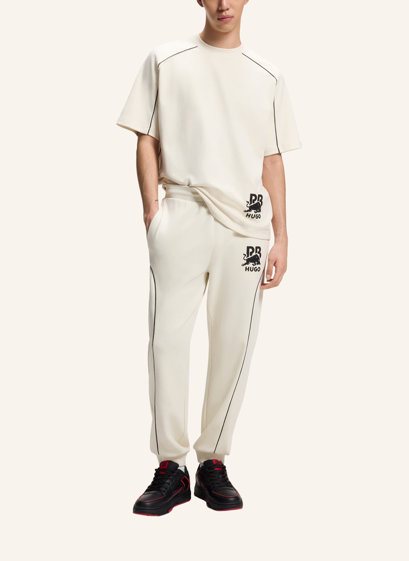 HUGO T-Shirt DOROX_RB Oversize Fit: WEISS