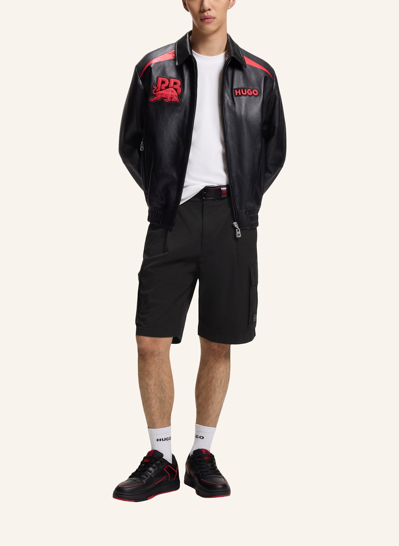 HUGO Short GREGRY_RB Slim Fit: SCHWARZ