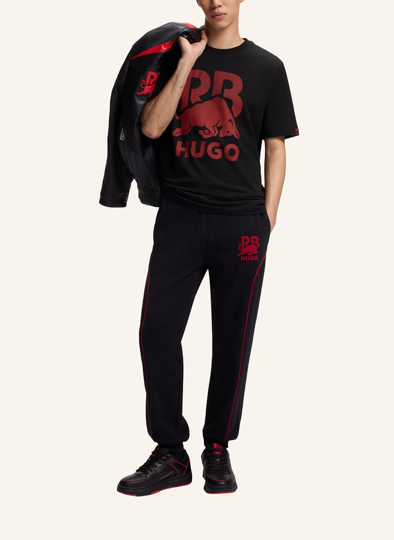 HUGO T-Shirt DLIX_RB Regular Fit: SCHWARZ