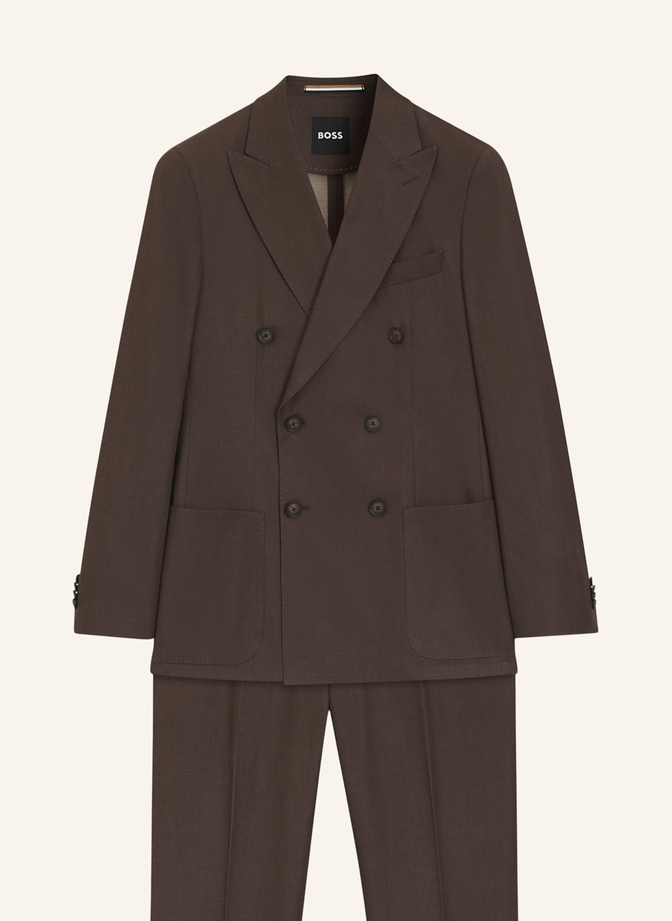 BOSS Business Anzug C-HUGE-2PCS-DB-262 Slim Fit: DUNKELBRAUN