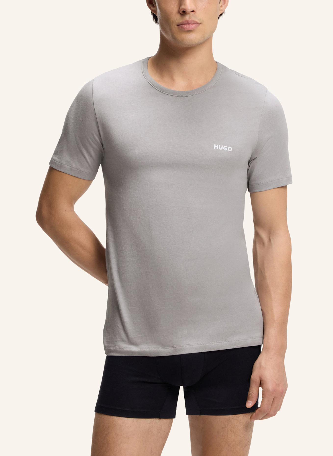 HUGO Unterwäsche Top T-SHIRT RN TRIPLET P Regular Fit: SCHWARZ/ ROT
