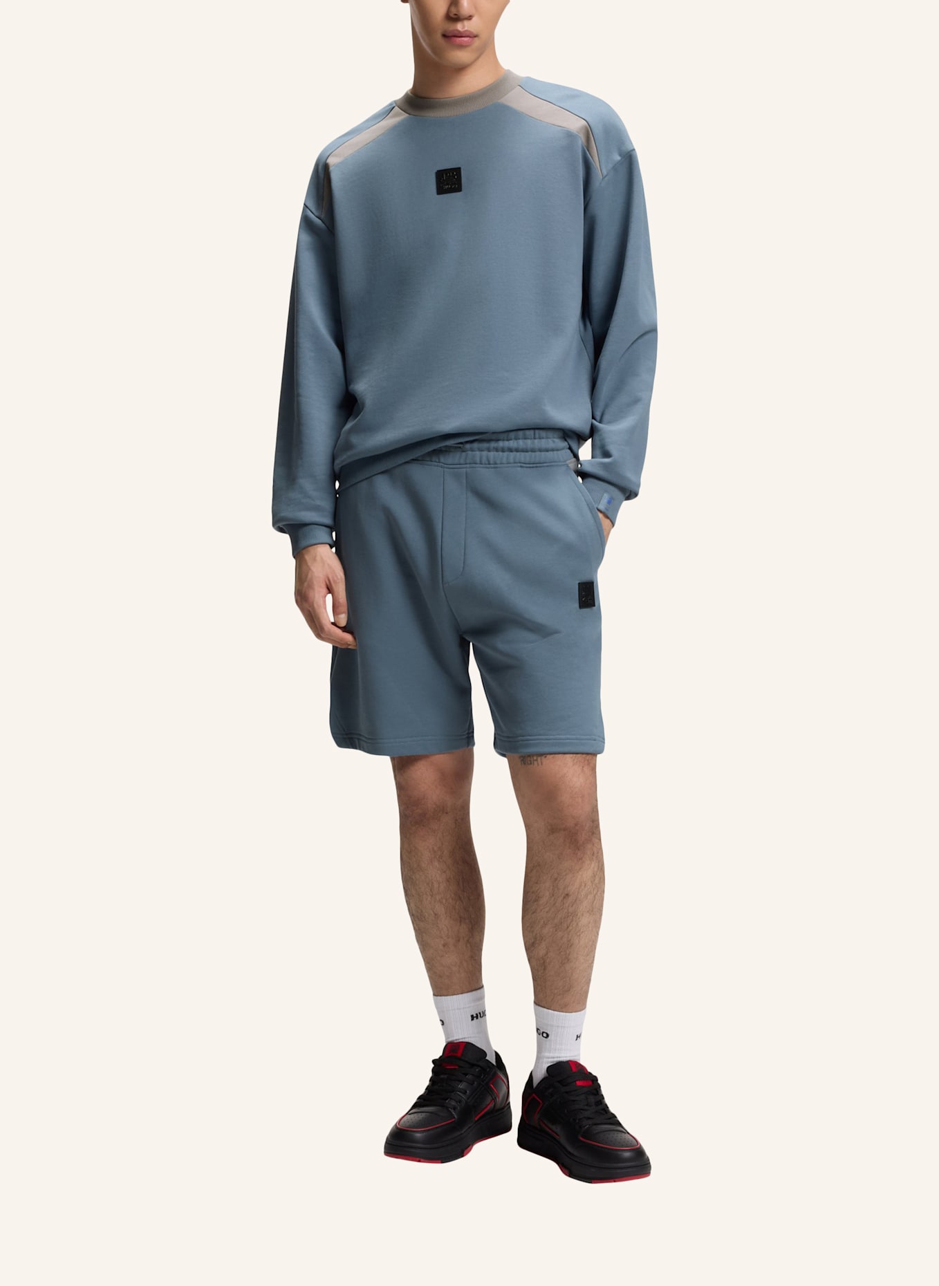 HUGO Casual Hose DESPEN_RB Relaxed Fit: DUNKELGRAU