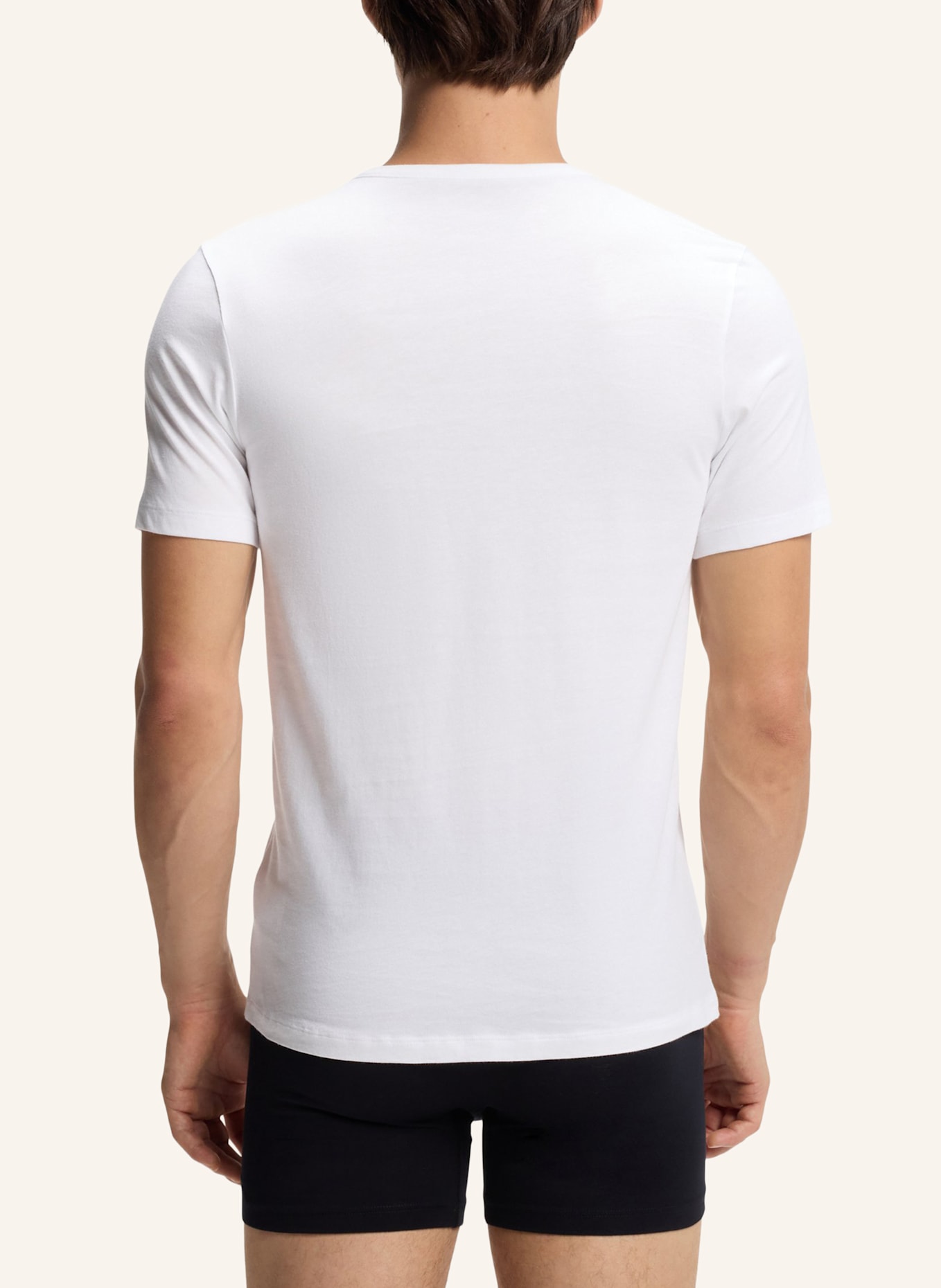 HUGO Unterwäsche Top T-SHIRT RN TRIPLET P Regular Fit: SCHWARZ/ ROT