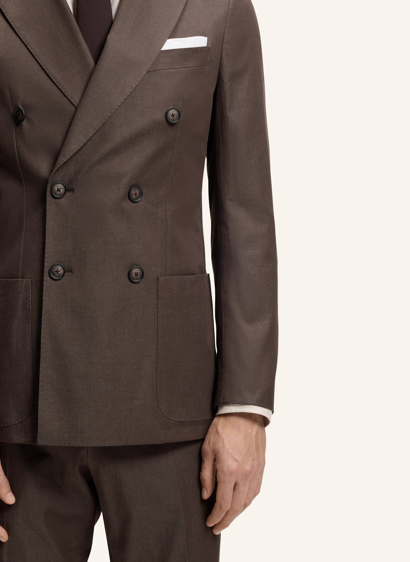 BOSS Business Anzug C-HUGE-2PCS-DB-262 Slim Fit: DUNKELBRAUN